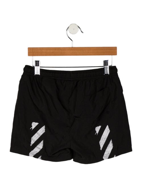 Off-White Boys' Logo Printed Drawstring Swim Shorts