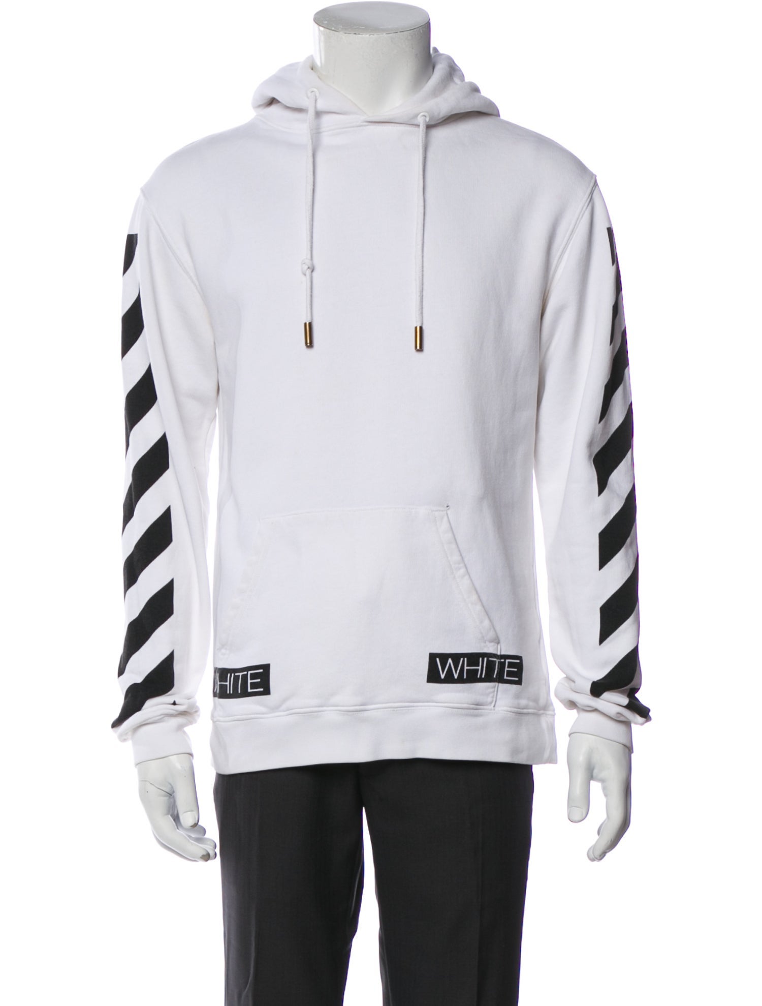 Off-White Striped Crew Neck Hoodie