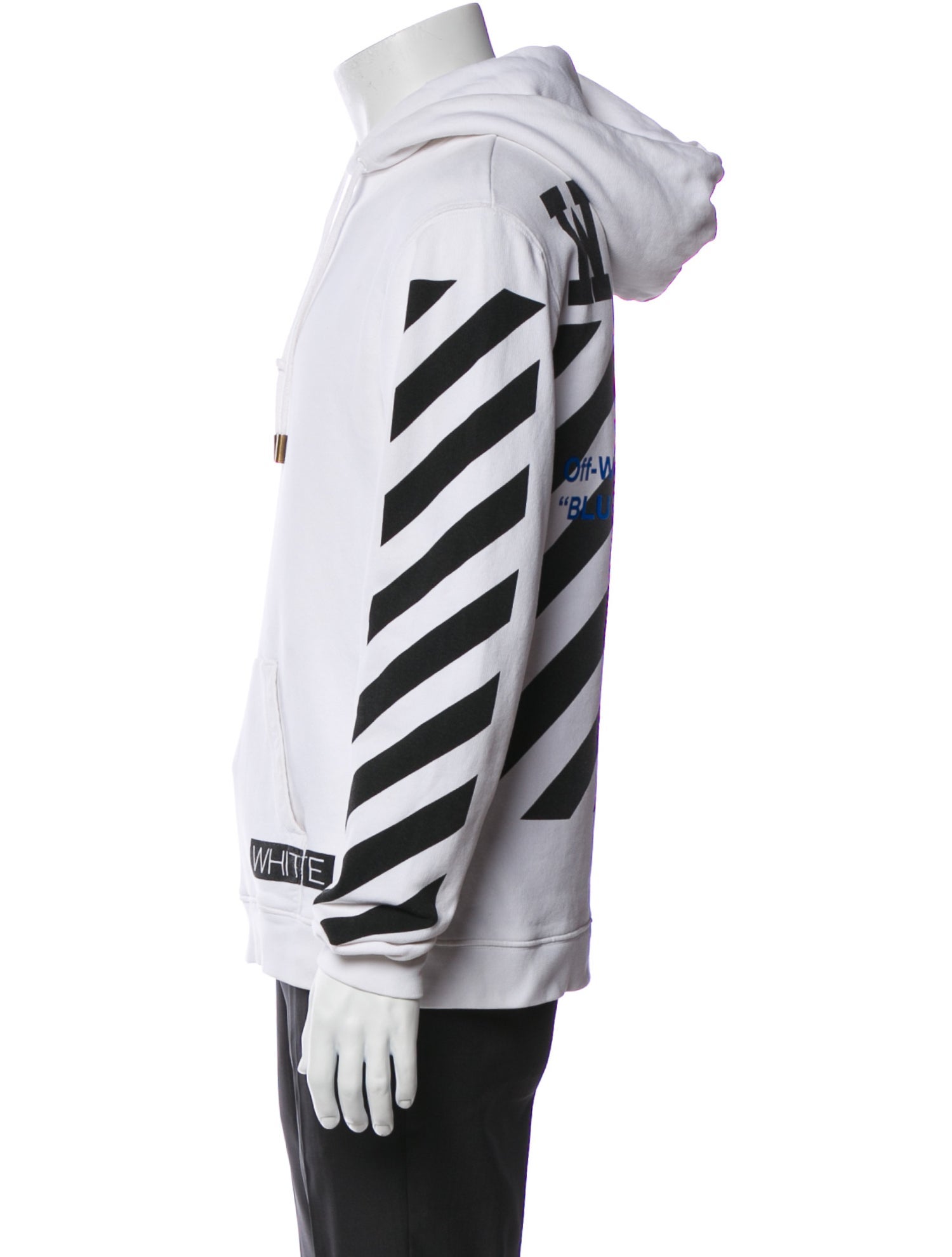 Off-White Striped Crew Neck Hoodie