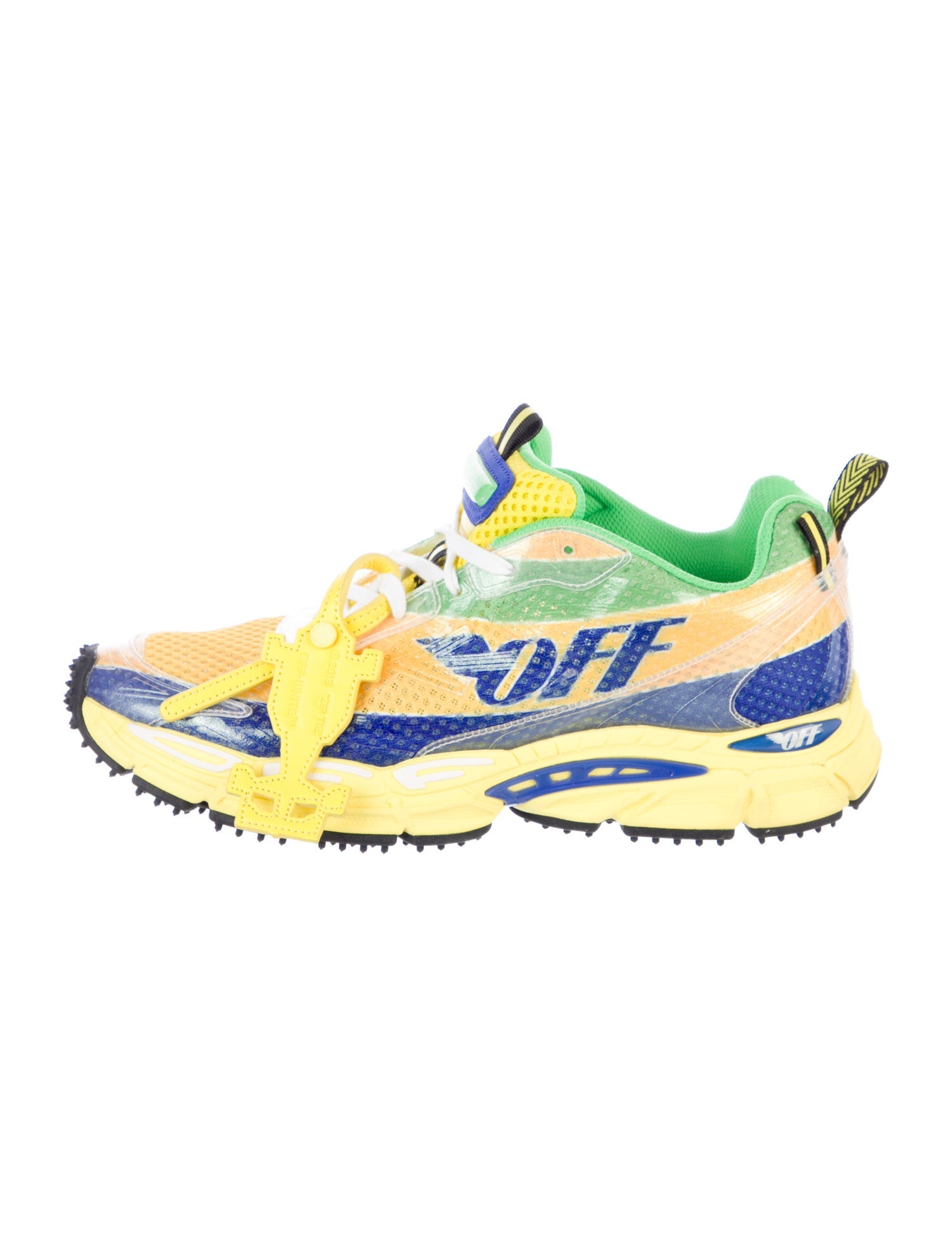 Off-White Be Right Back 'Formula 1 Yellow Blue' Athletic Sneakers