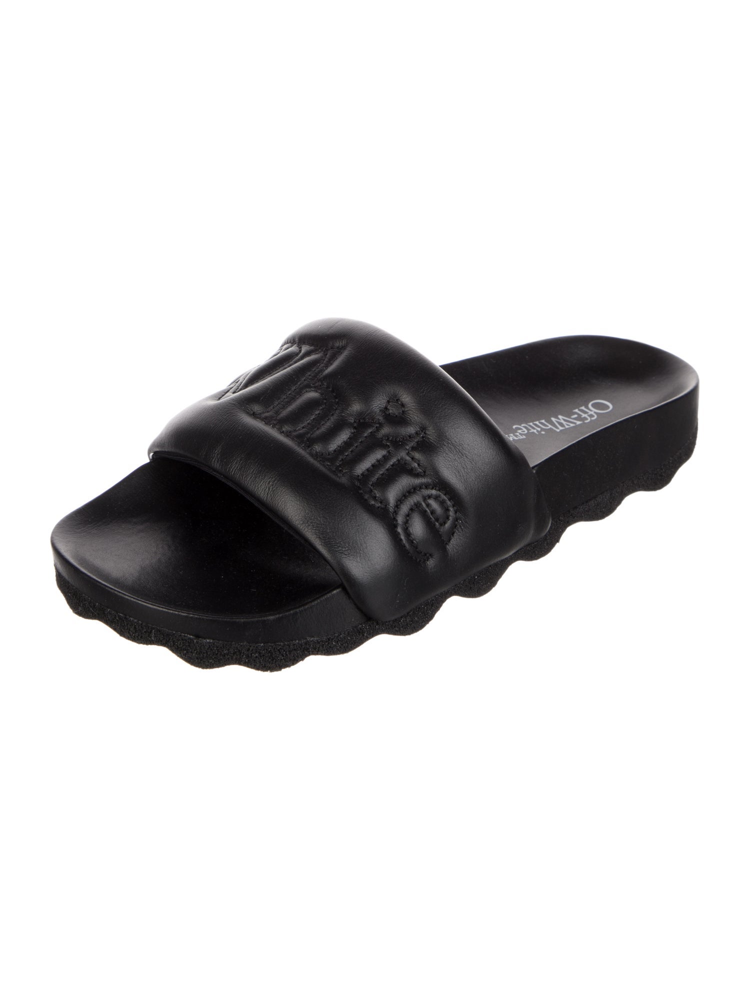 Off-White Bookish Leather Slides