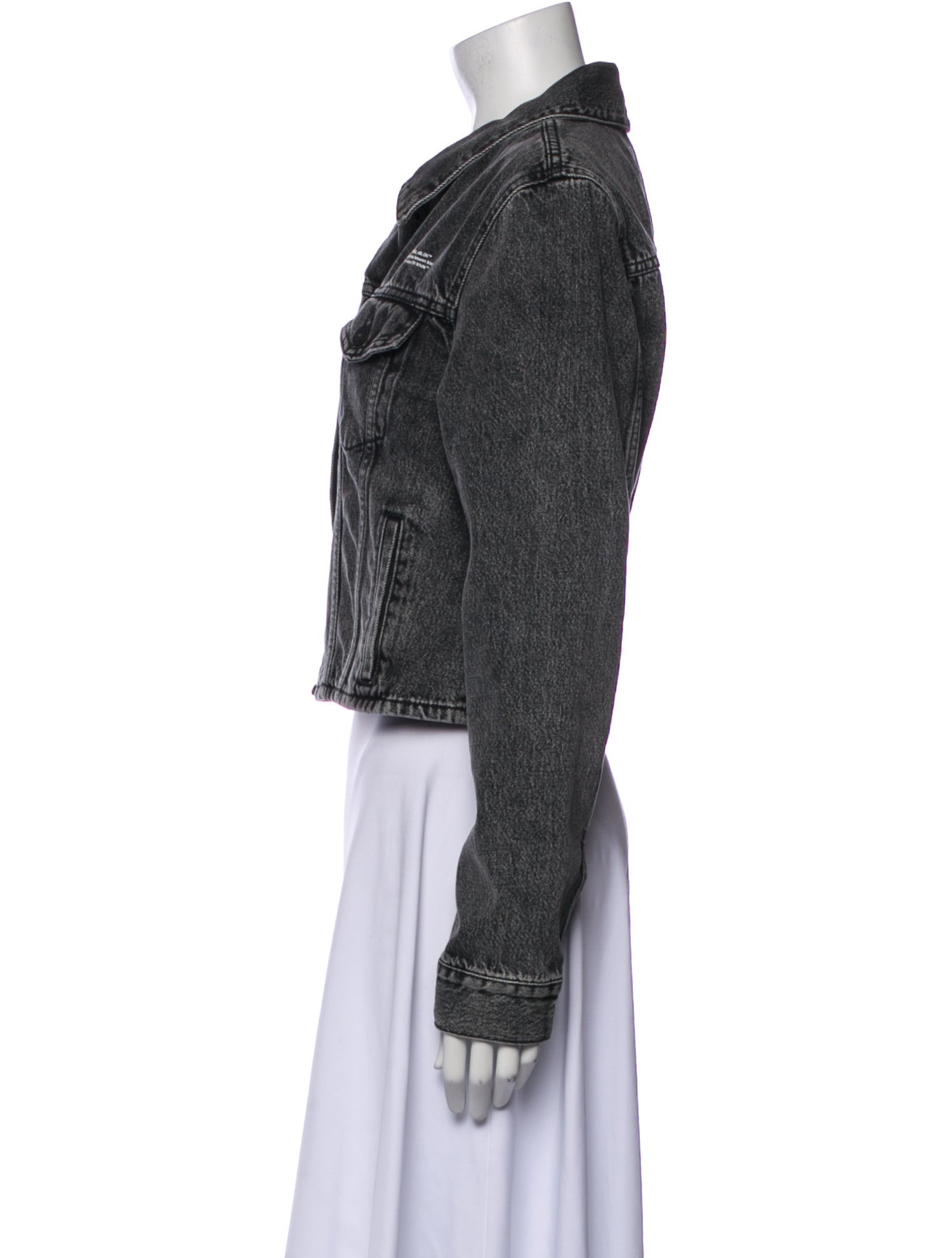 Off-White 2020 Plaid Print Denim Jacket