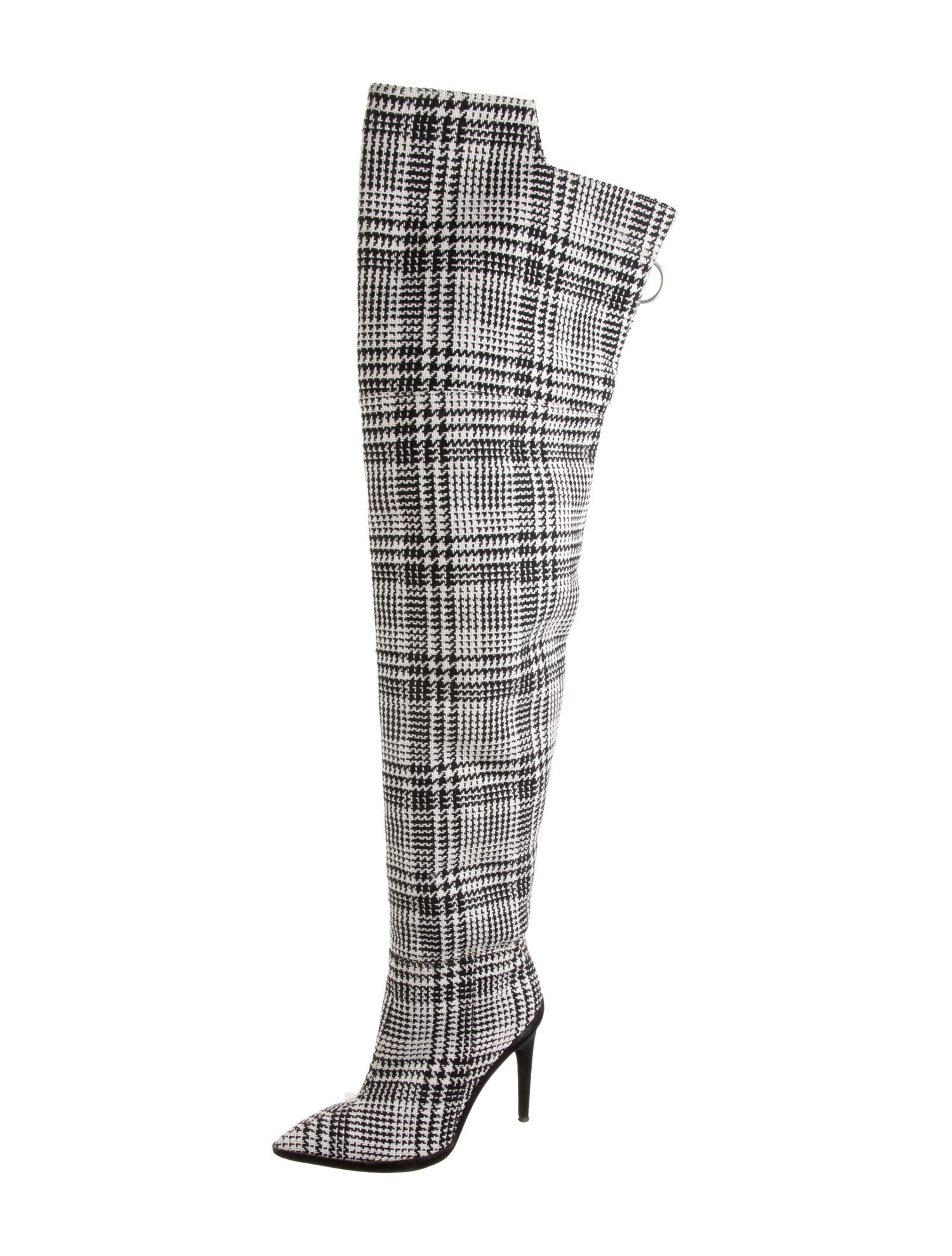 Off-White Houndstooth Print Boots