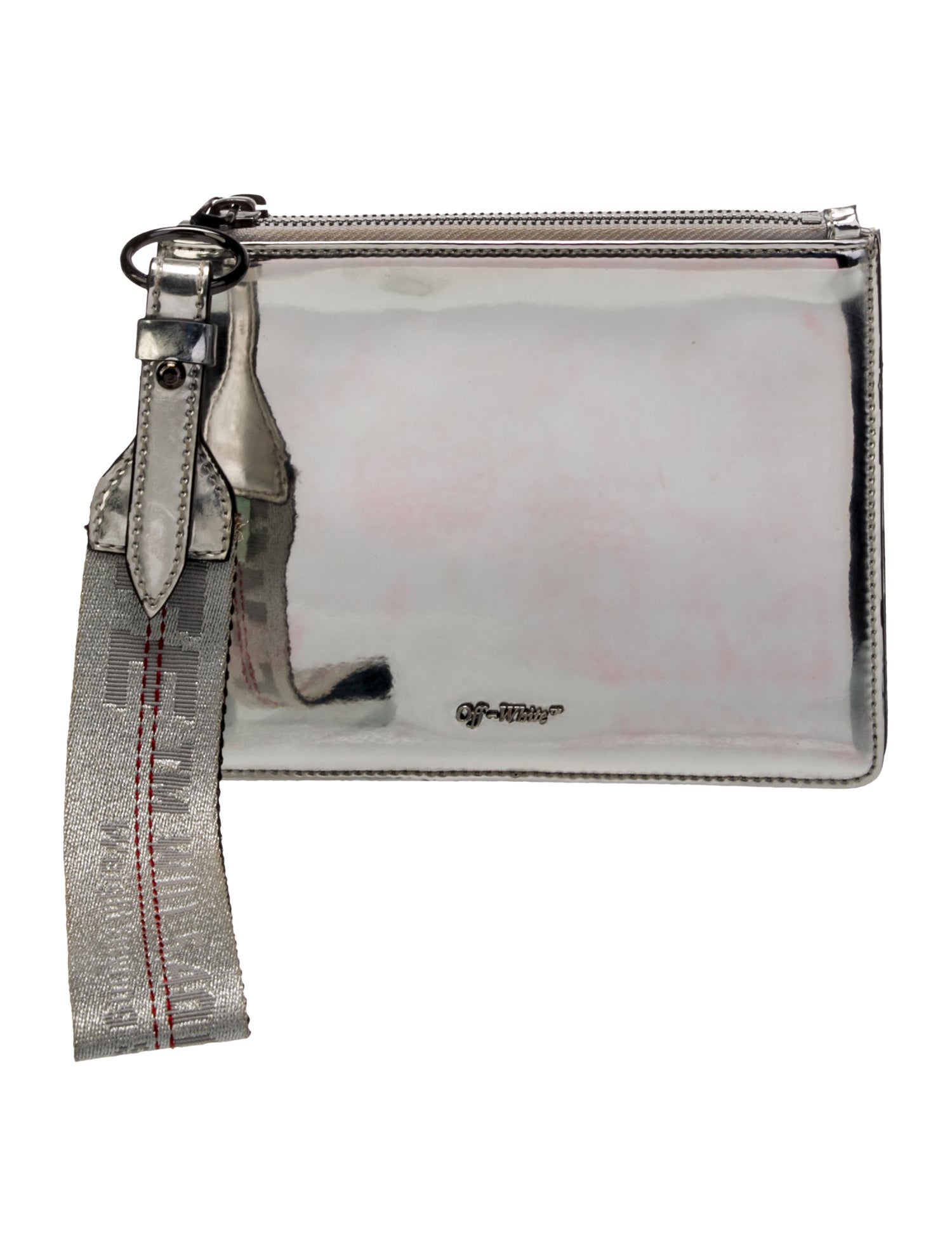 Off-White Leather Clutch