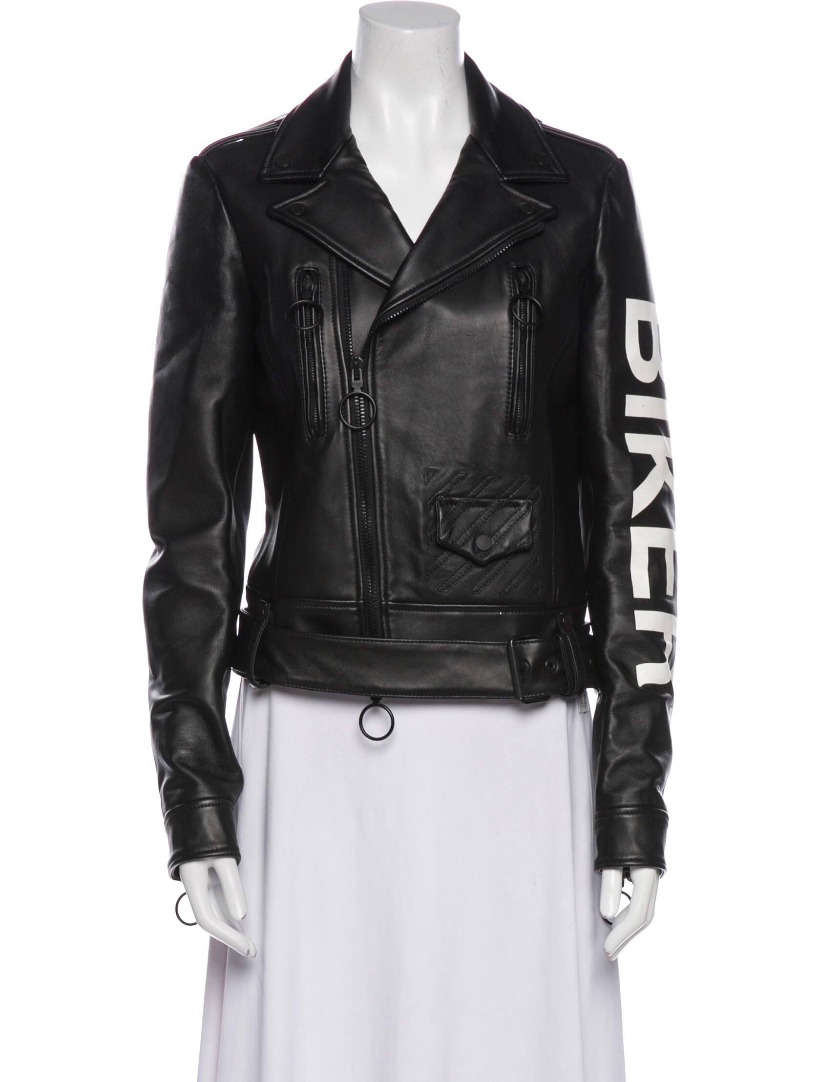 Off-White 2018 Leather Biker Jacket