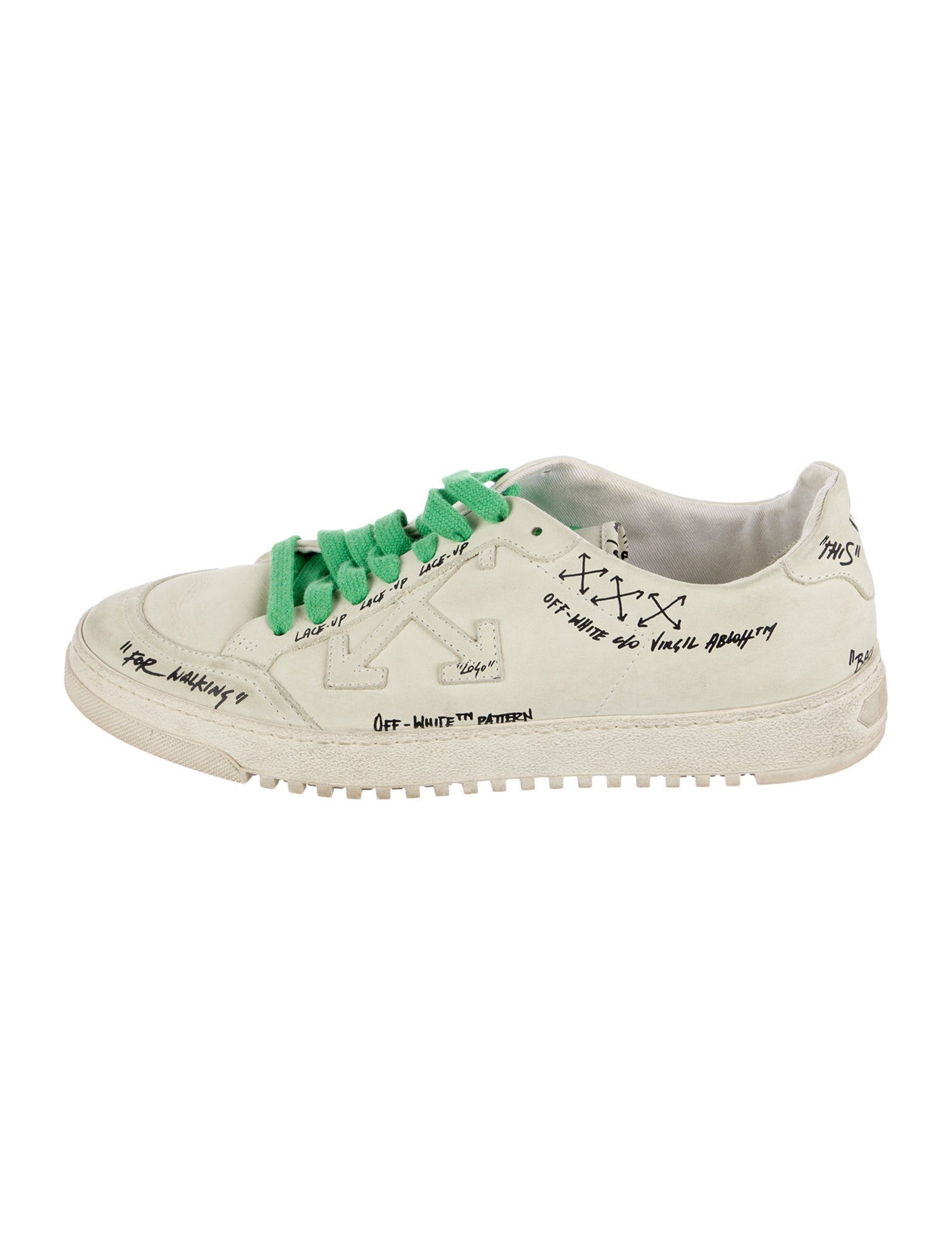Off-White Signature Logo Leather Sneakers