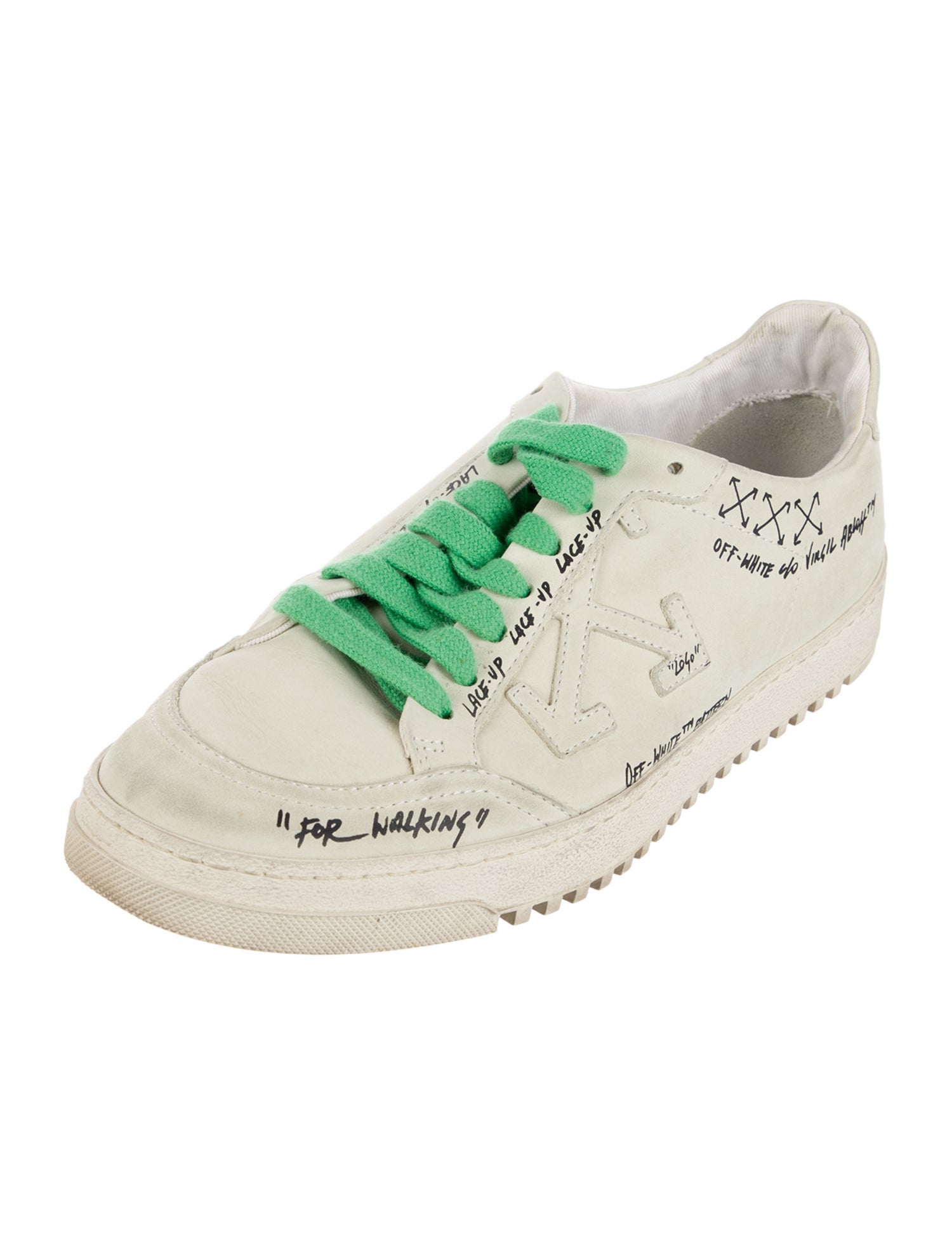 Off-White Signature Logo Leather Sneakers