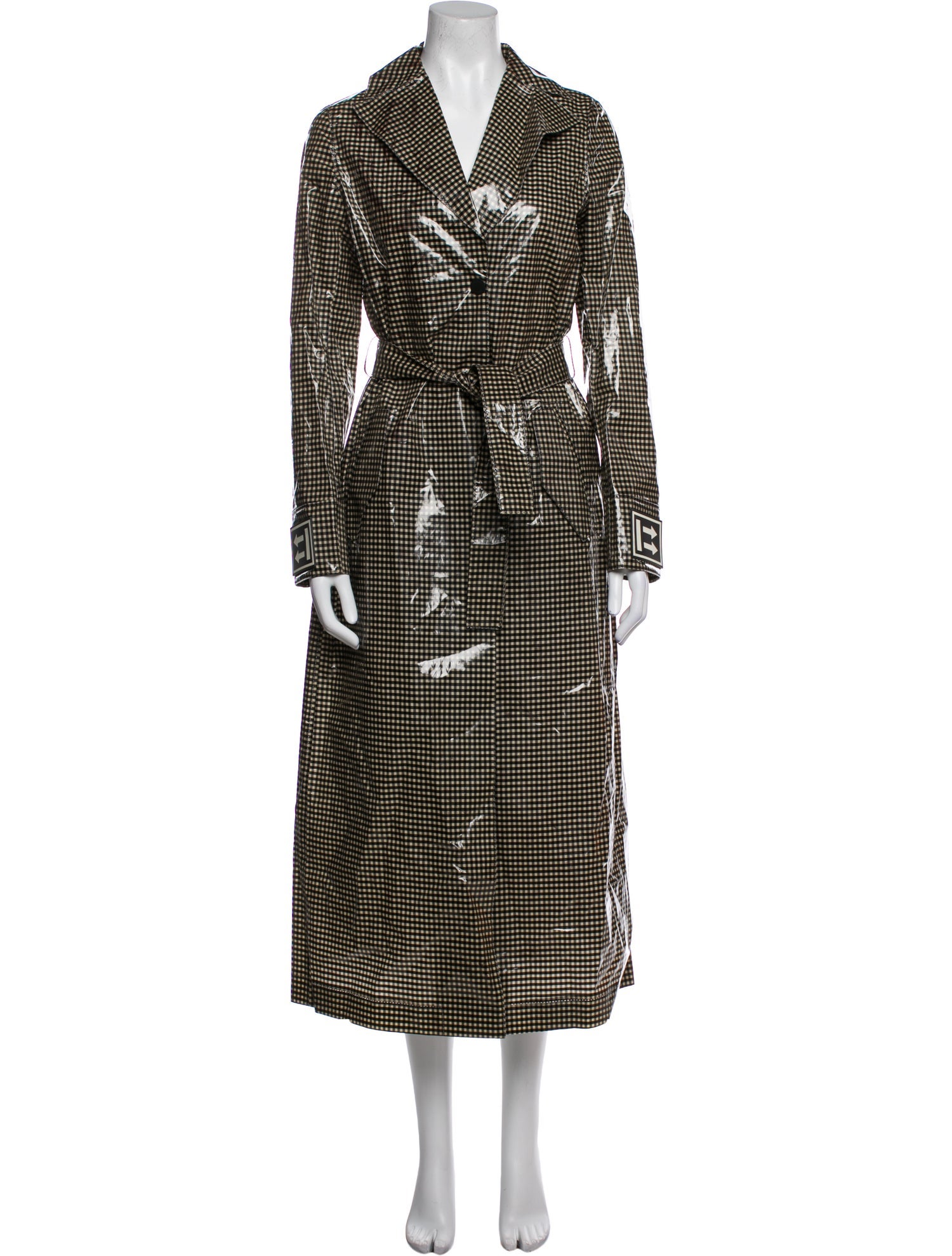 Off-White 2019 Plaid Print Coat