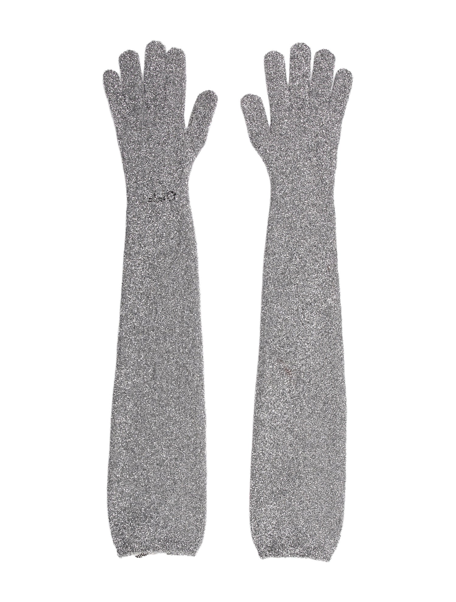 Off-White Sparkling Long Gloves