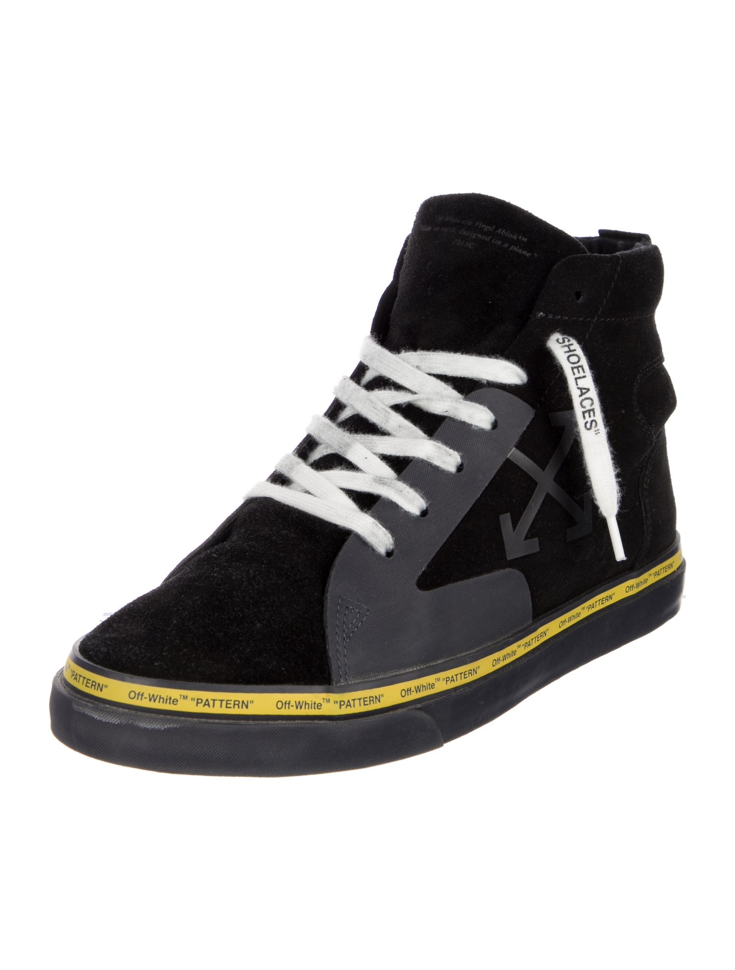 Off-White Signature Logo Suede Sneakers