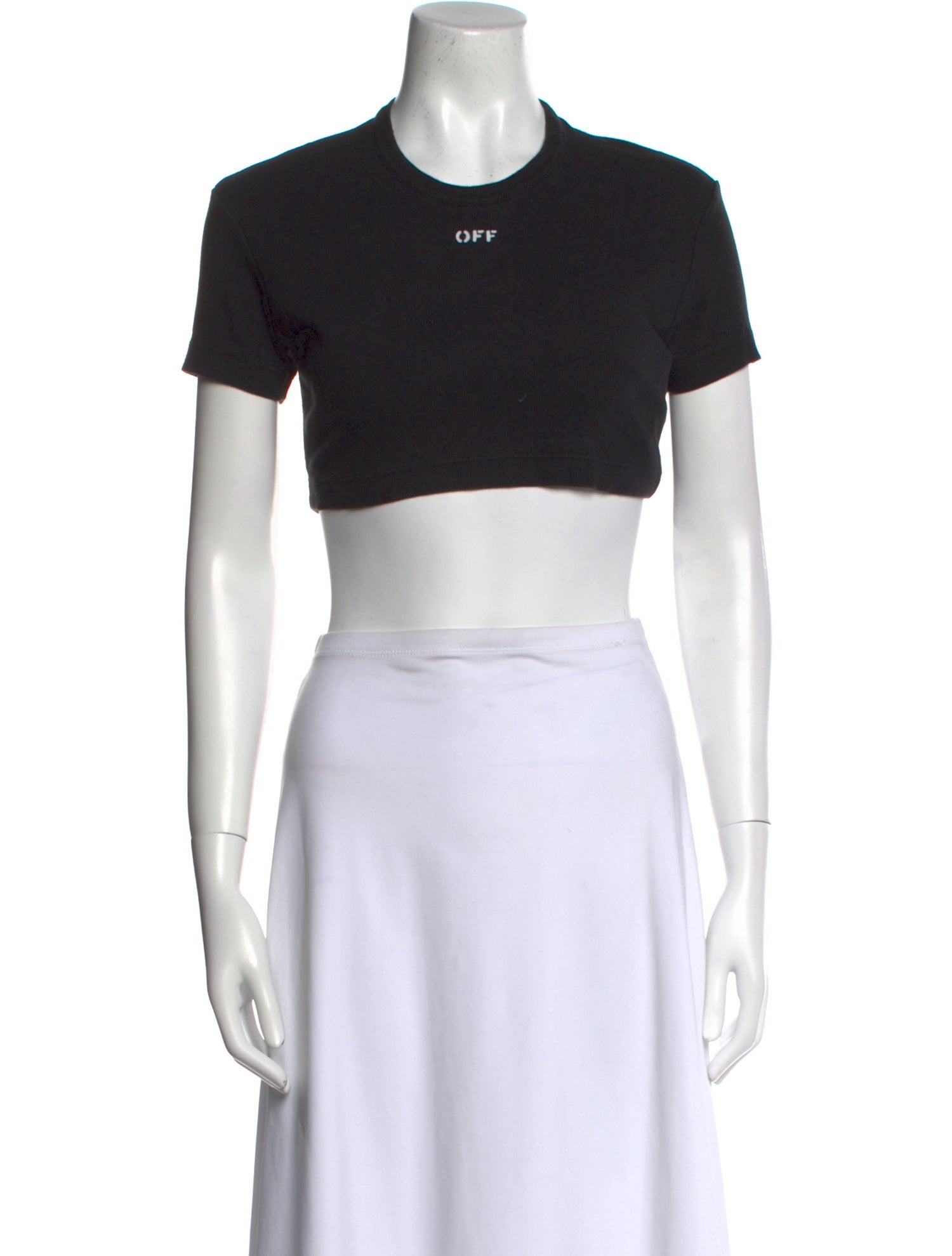 Off-White 2020 Crew Neck Crop Top