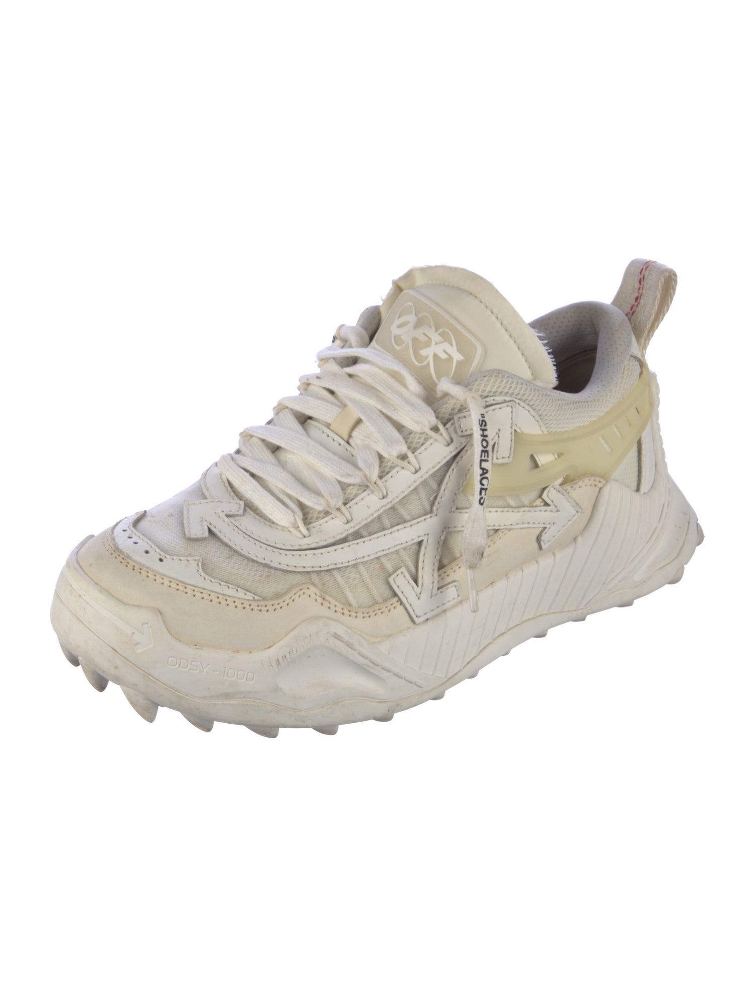 Off-White Mesh Printed Athletic Sneakers