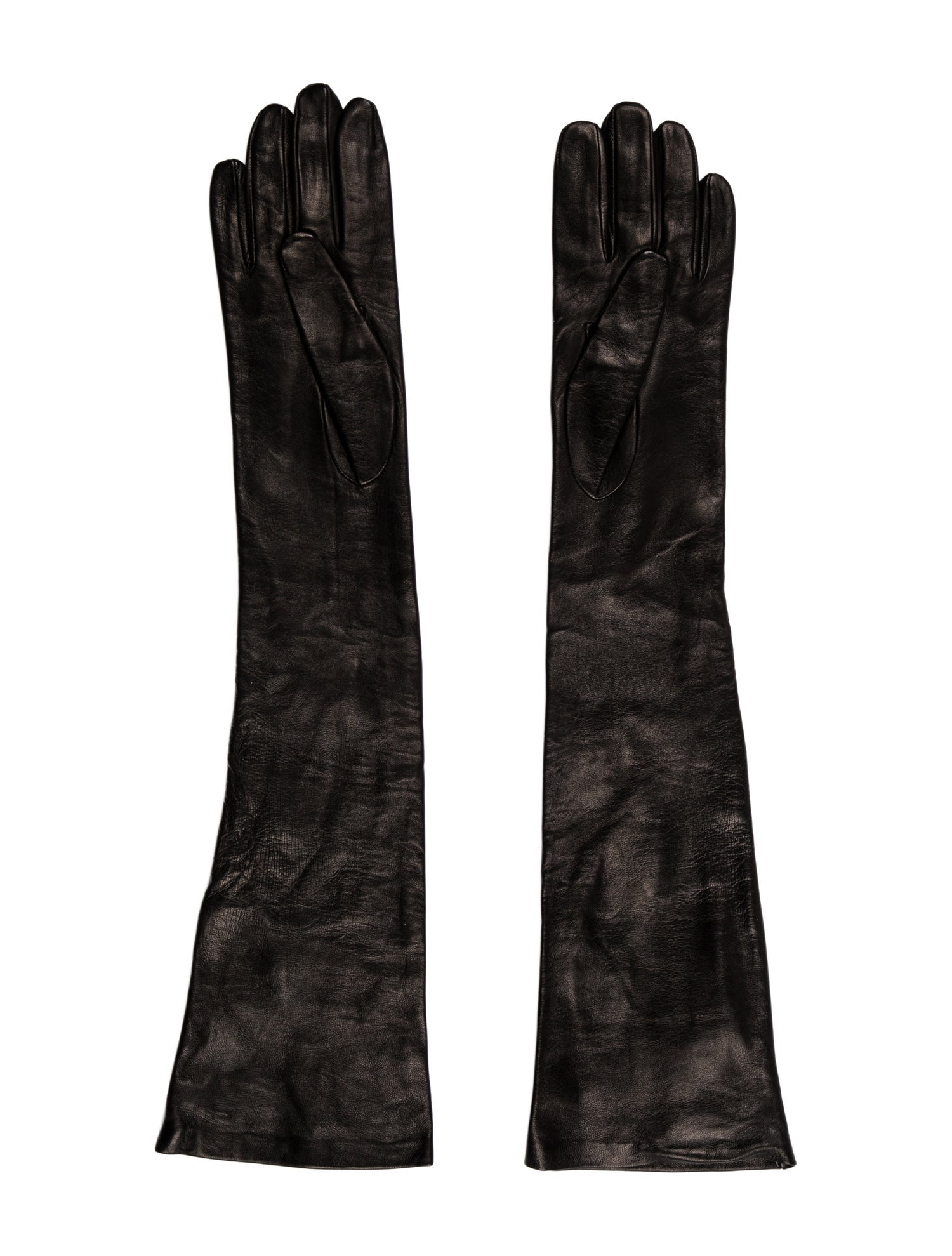 Off-White Leather Long Gloves