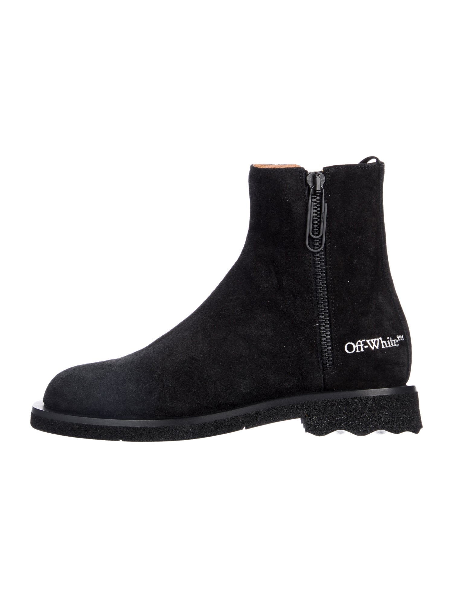 Off-White Suede Chelsea Boots