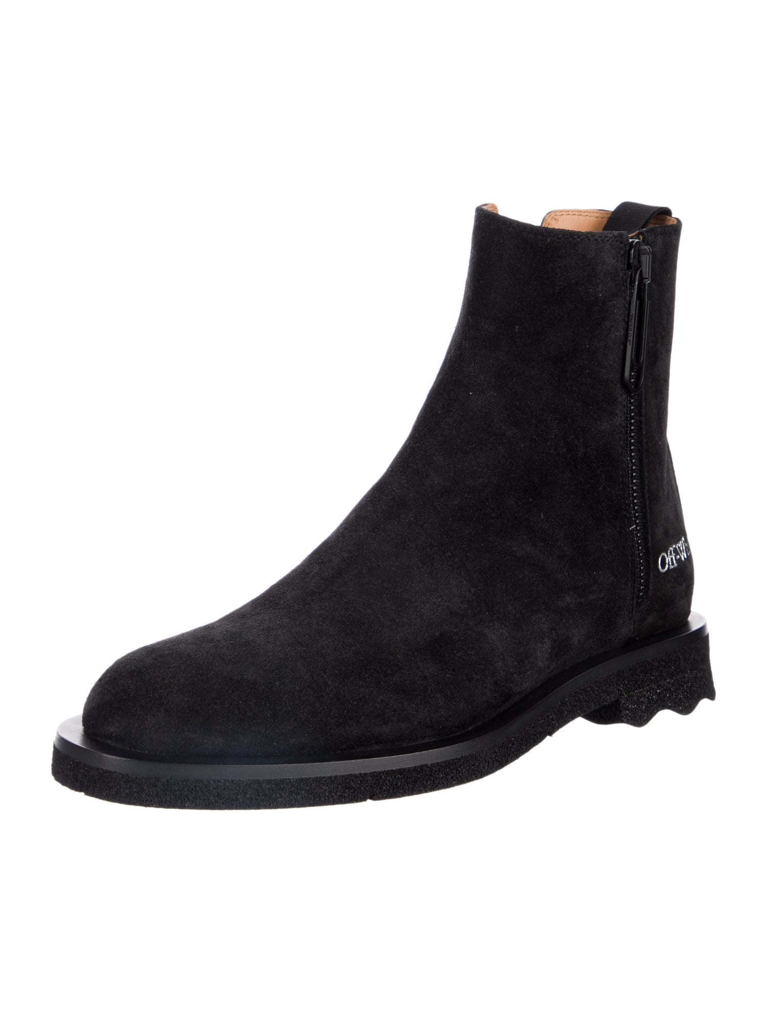 Off-White Suede Chelsea Boots