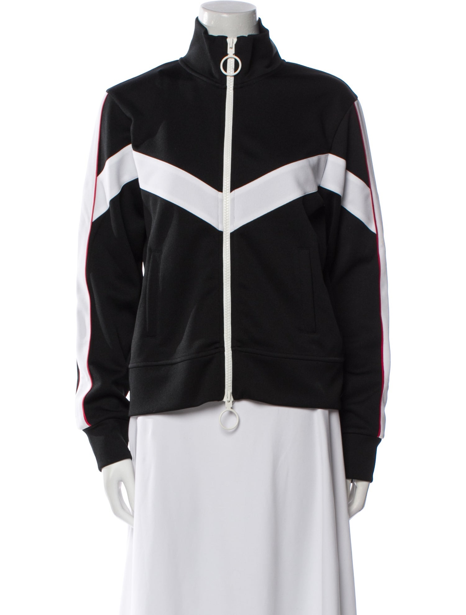 Off-White 2018 Colorblock Pattern Bomber Jacket