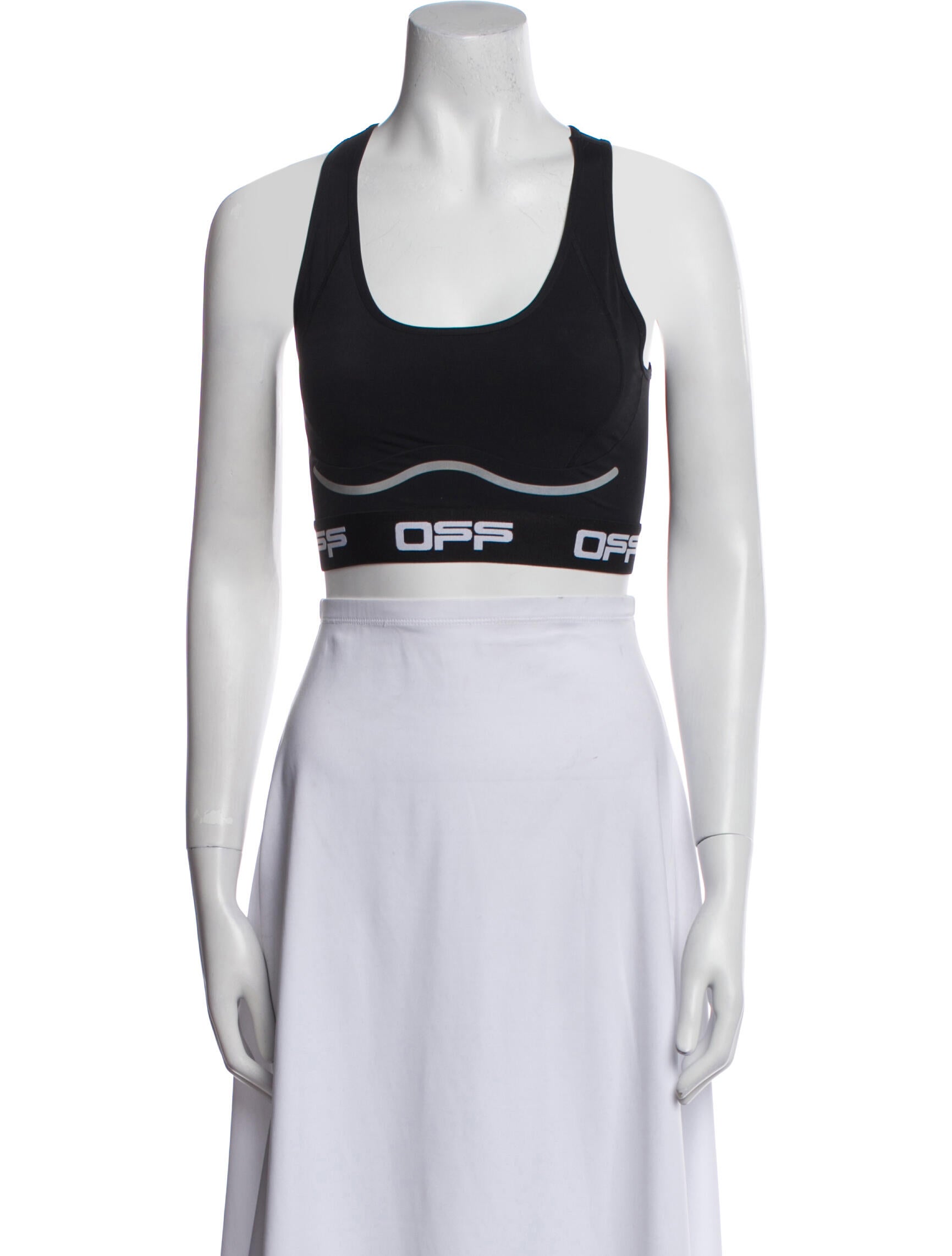 Off-White 2021 Graphic Print Crop Top