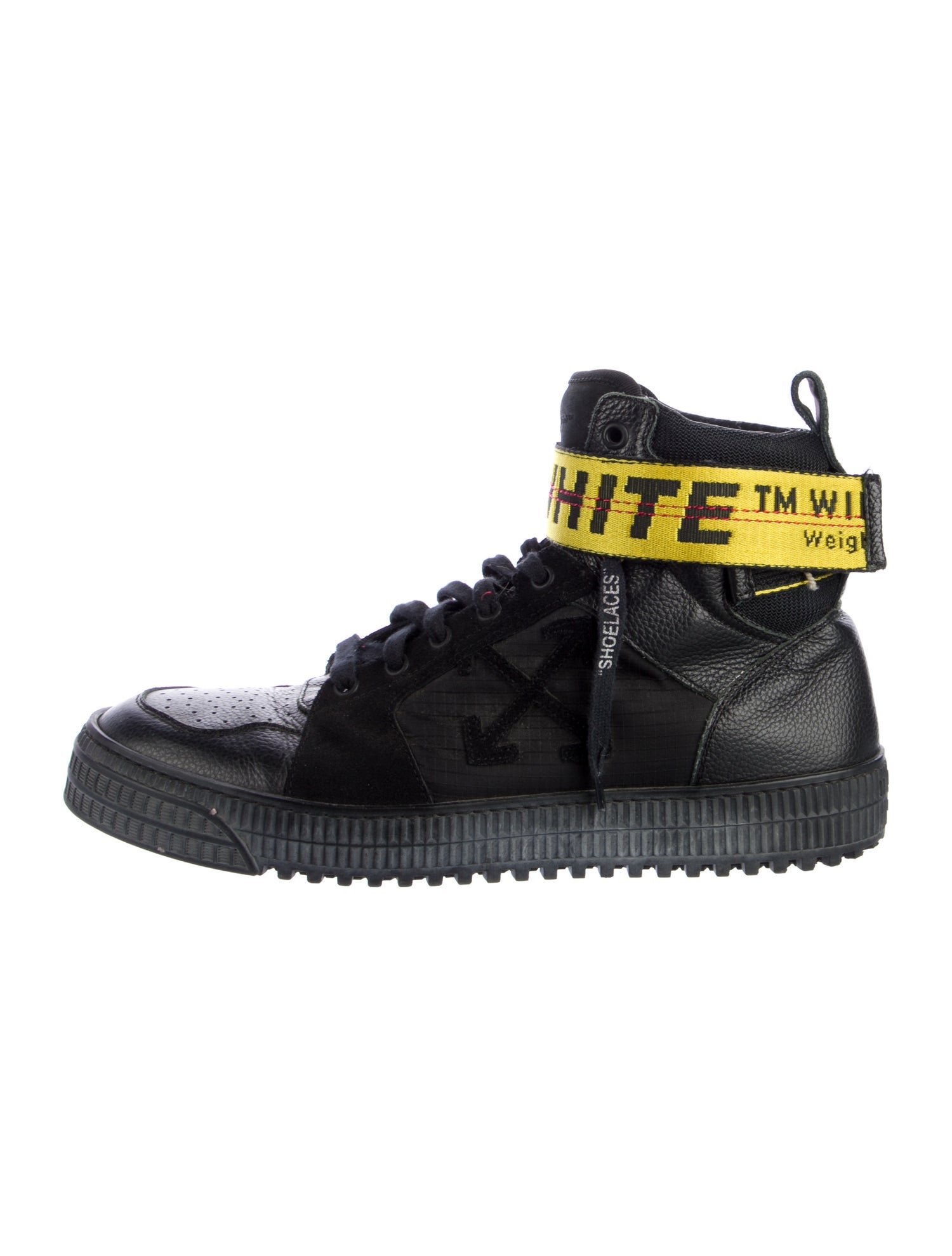 Off-White Leather Printed Sneakers