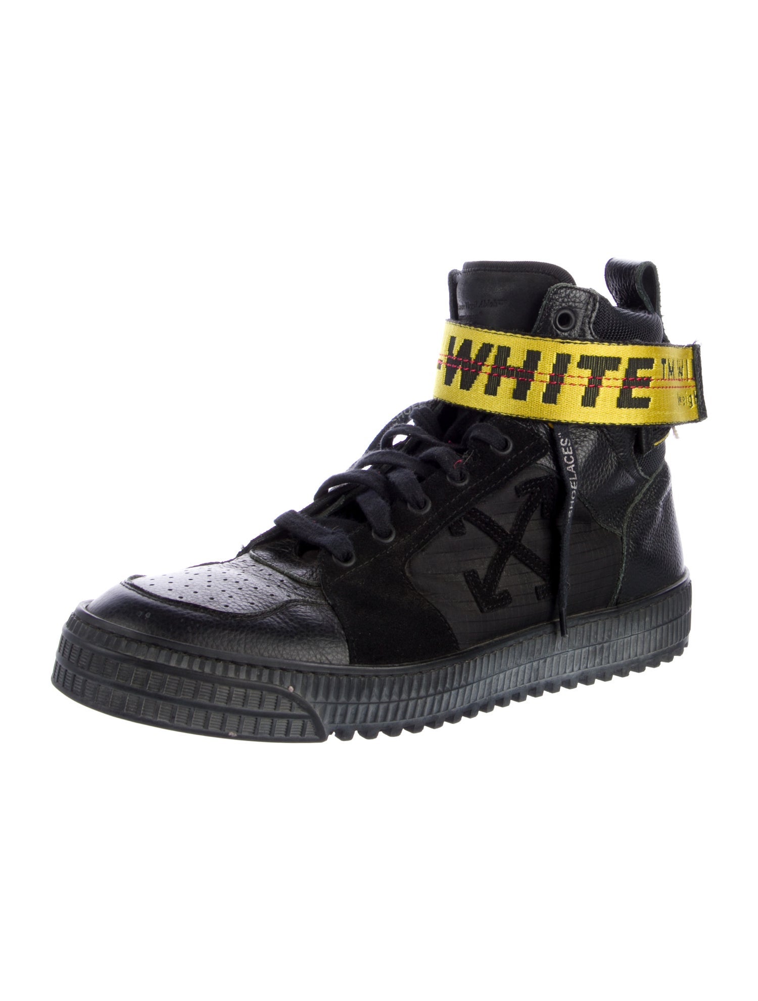 Off-White Leather Printed Sneakers