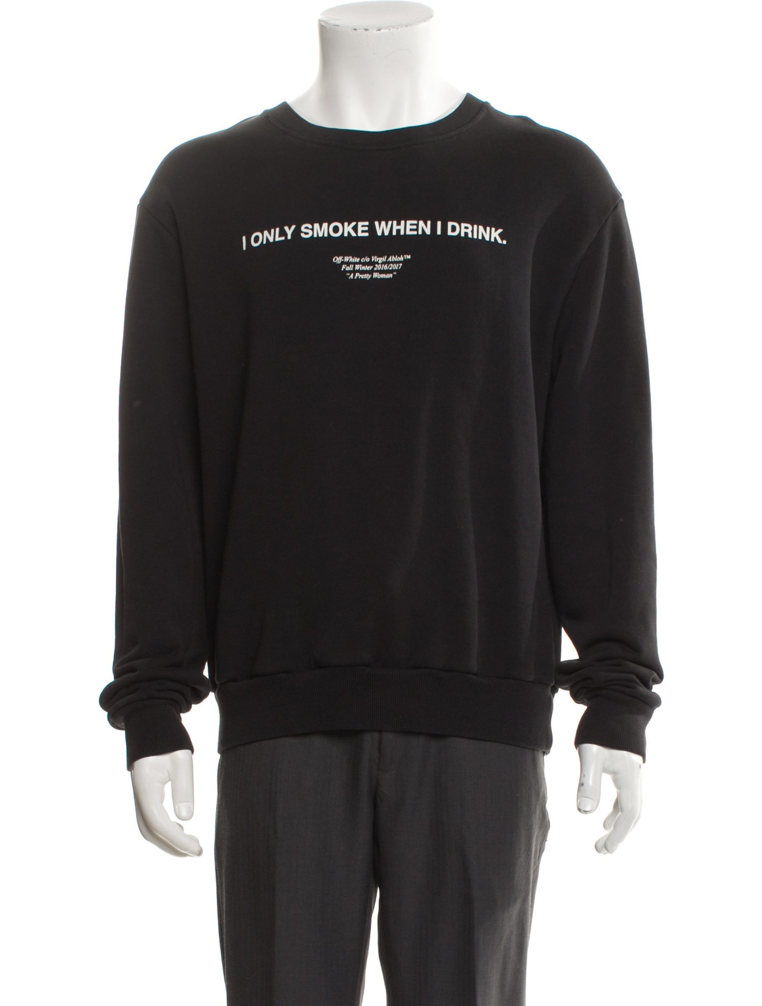 Off-White 2017 'I Only Smoke When I Drink' Sweatshirt