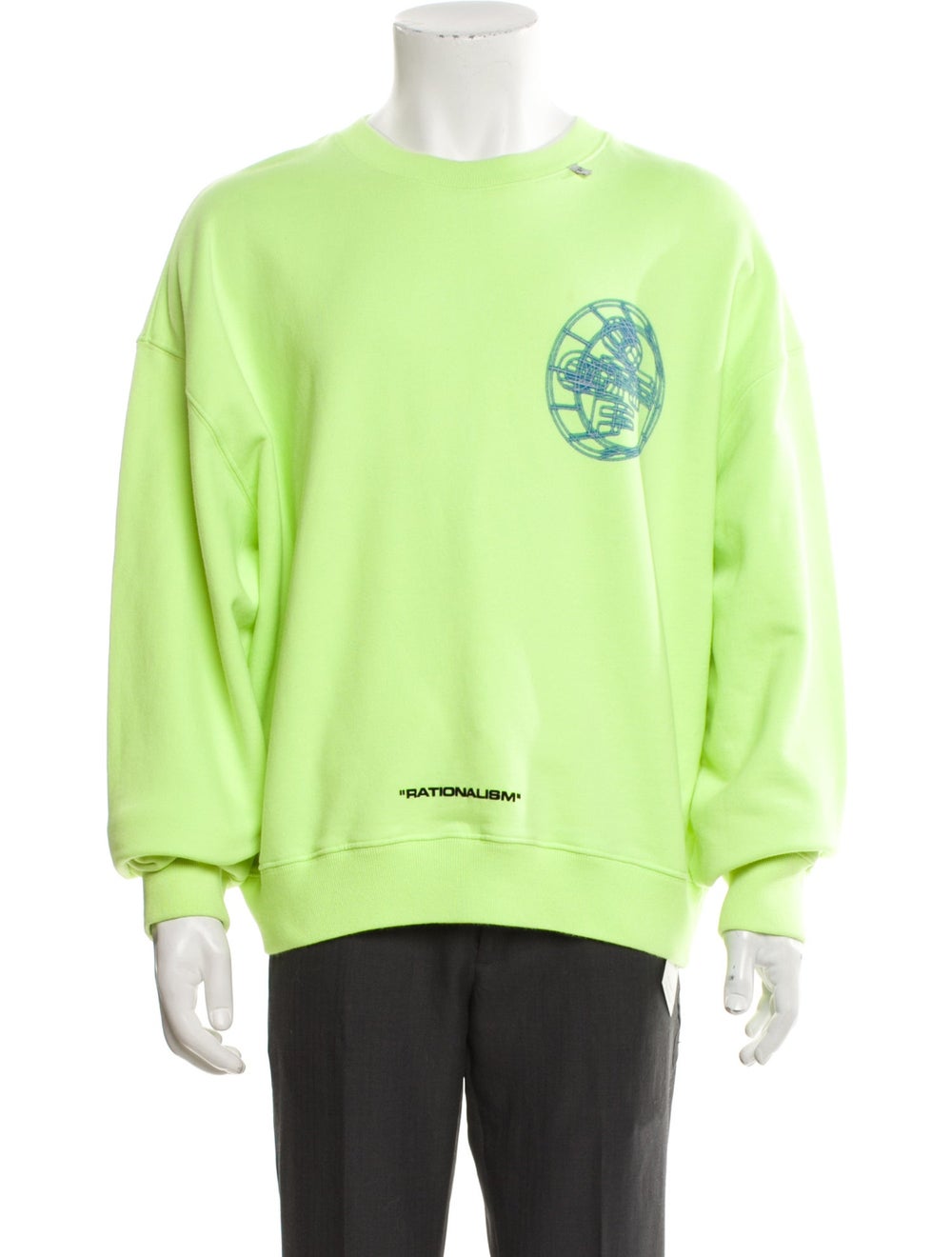 Off-White Pullover Yellow Graphic Print Long Slee… - image 1