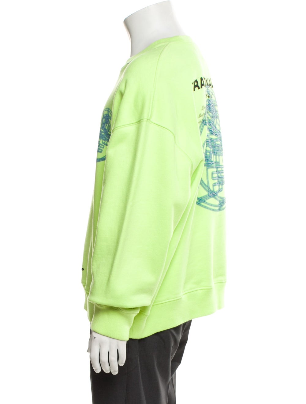 Off-White Pullover Yellow Graphic Print Long Slee… - image 2