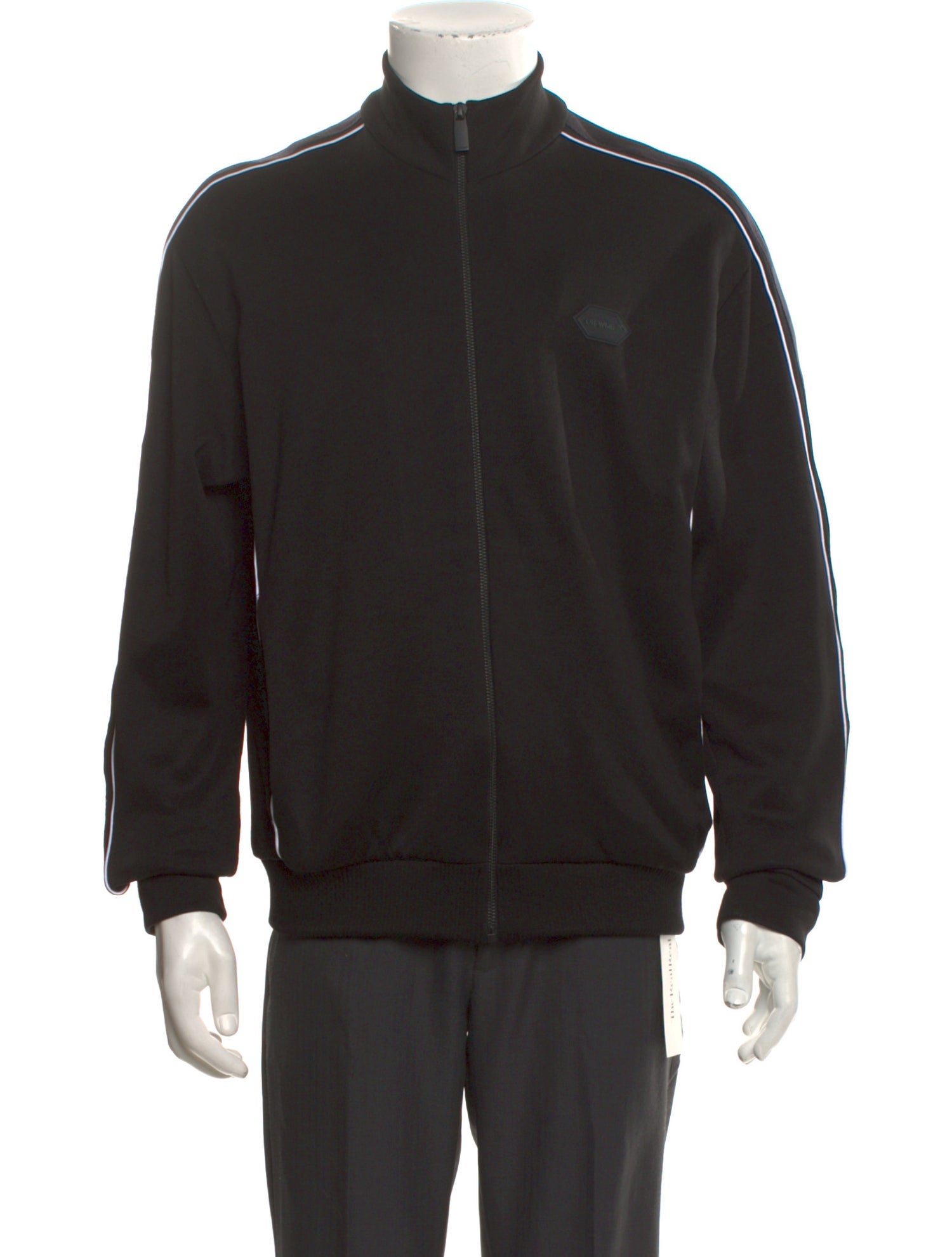 Off-White Mock Neck Long Sleeve Cardigan