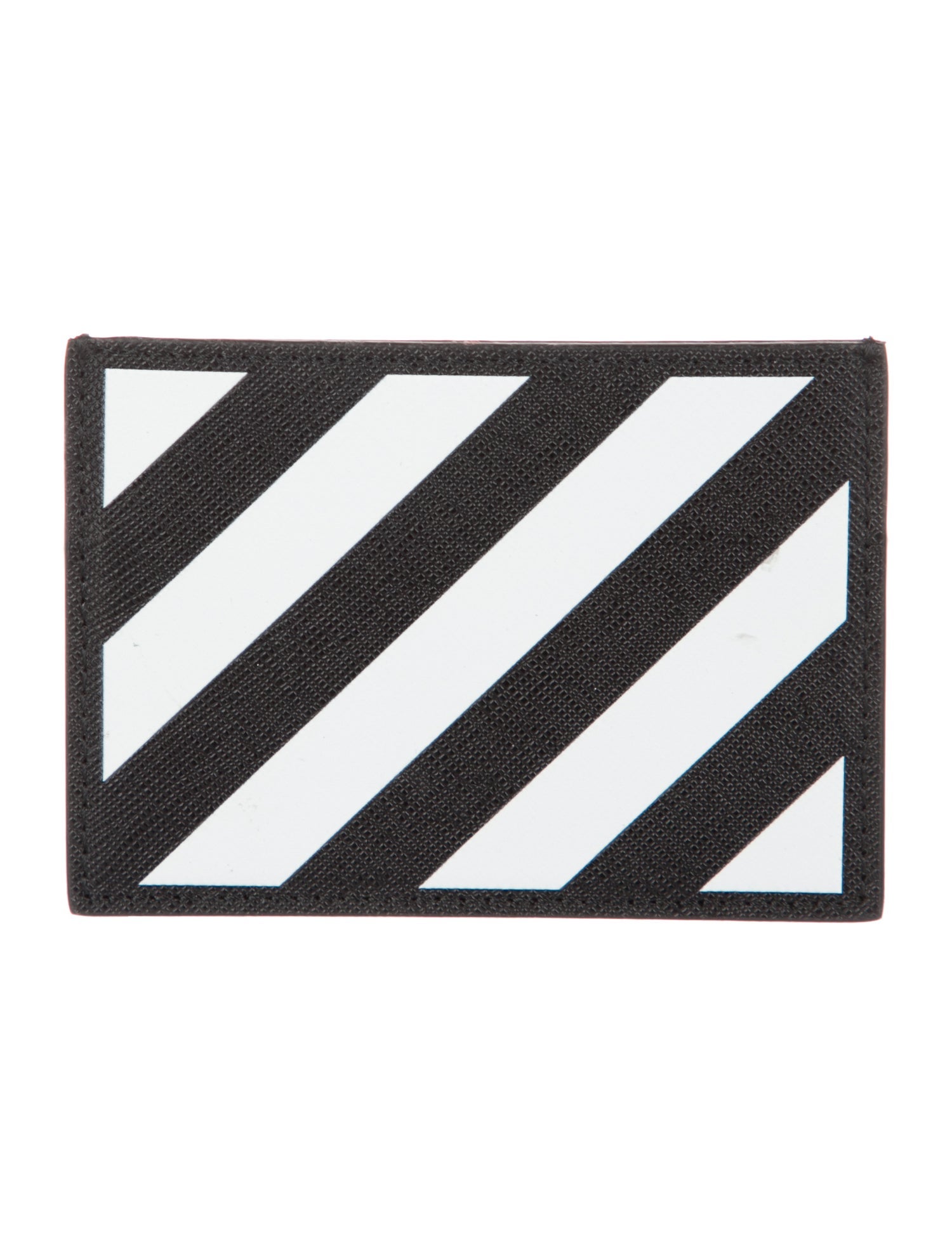 Off-White Diagonals Leather Card Holder