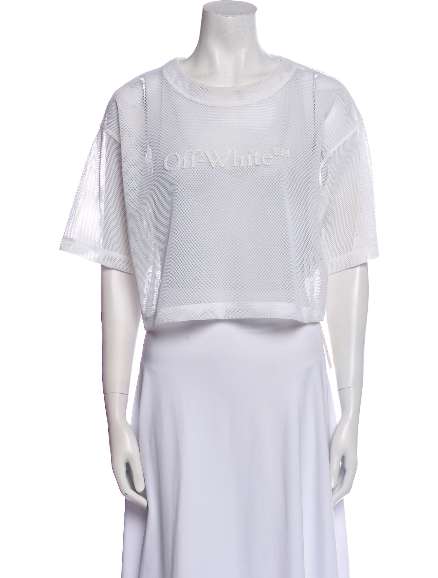 Off-White 2023 Crew Neck Crop Top