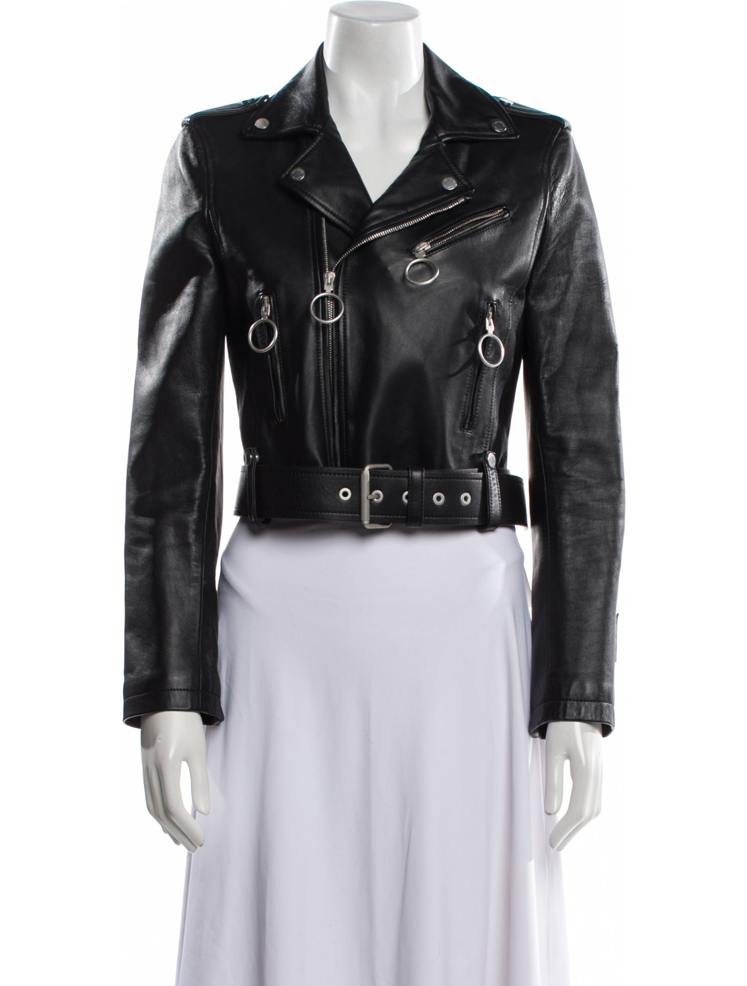 Off-White 2021 Leather Biker Jacket