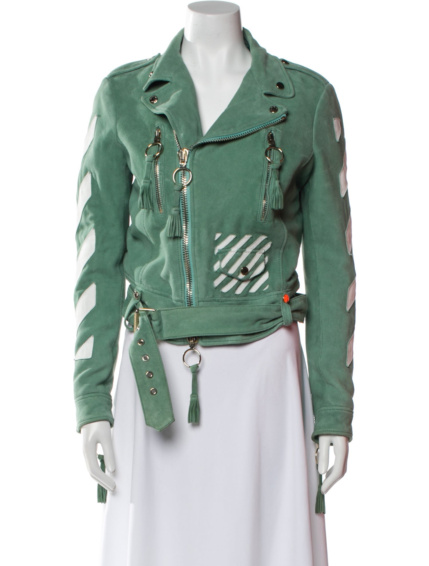 Off-White Arrows Suede Biker Jacket