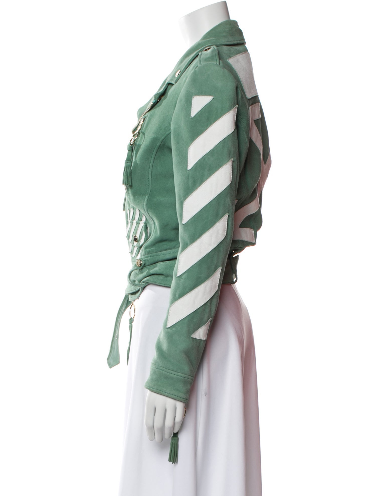 Off-White Arrows Suede Biker Jacket