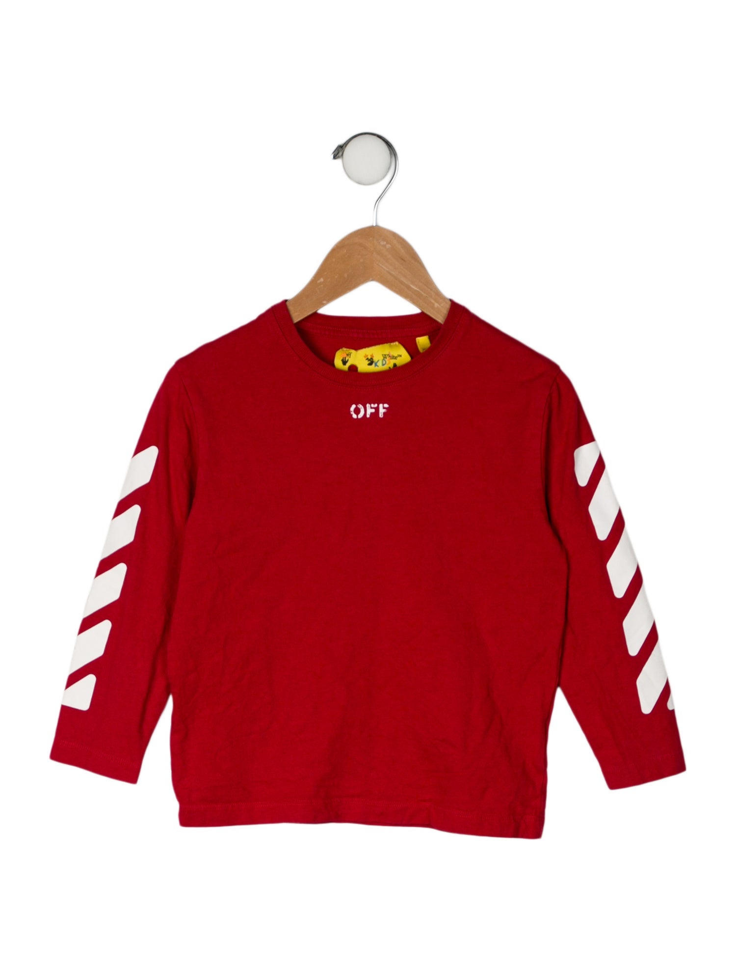 Off-White Boy's Diagonal Long Sleeve T-shirt