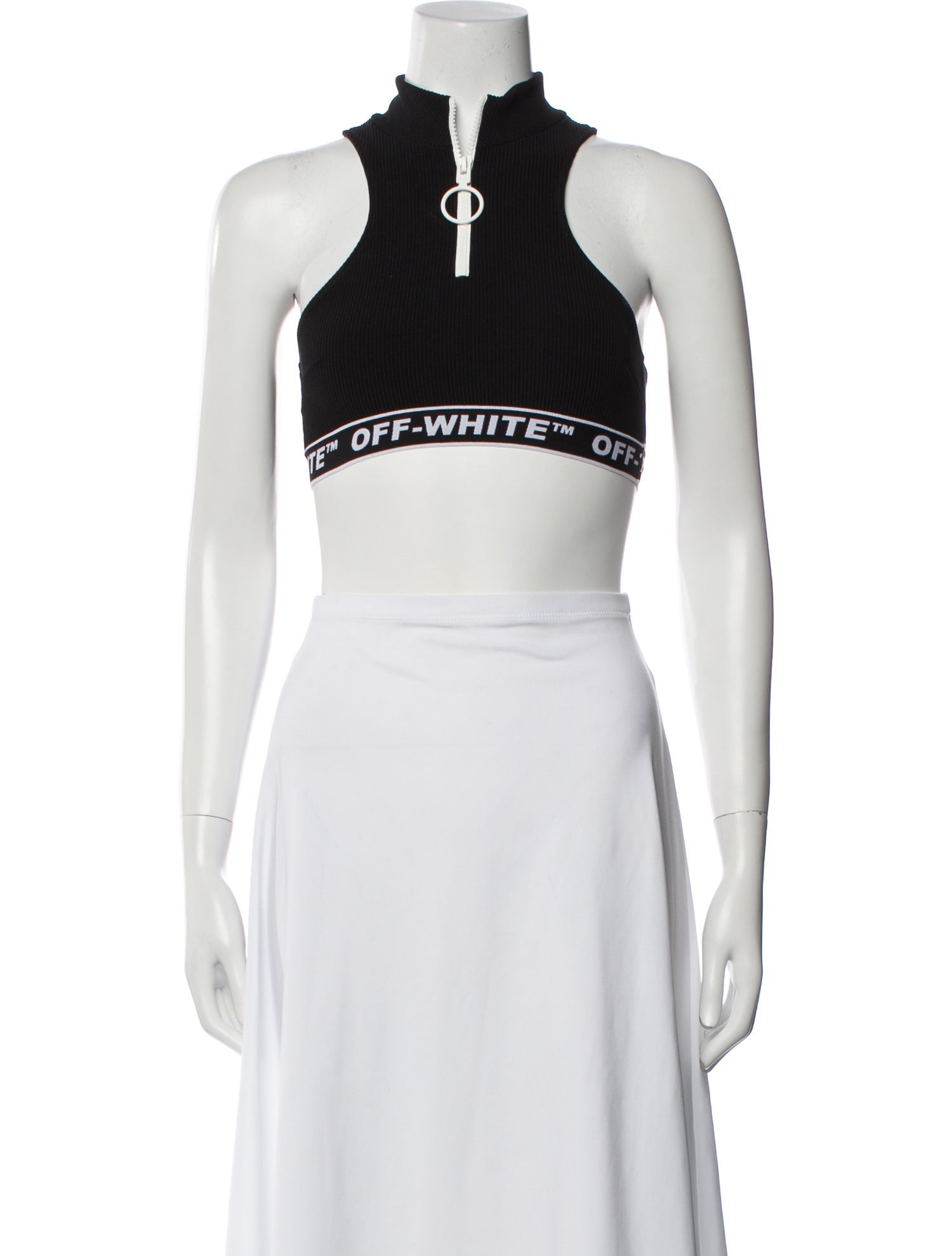 Off-White 2019 Graphic Print Crop Top