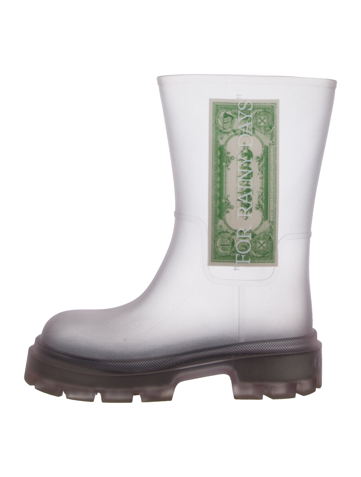 Off-White Reboot Dollar Rubber Rain Boots