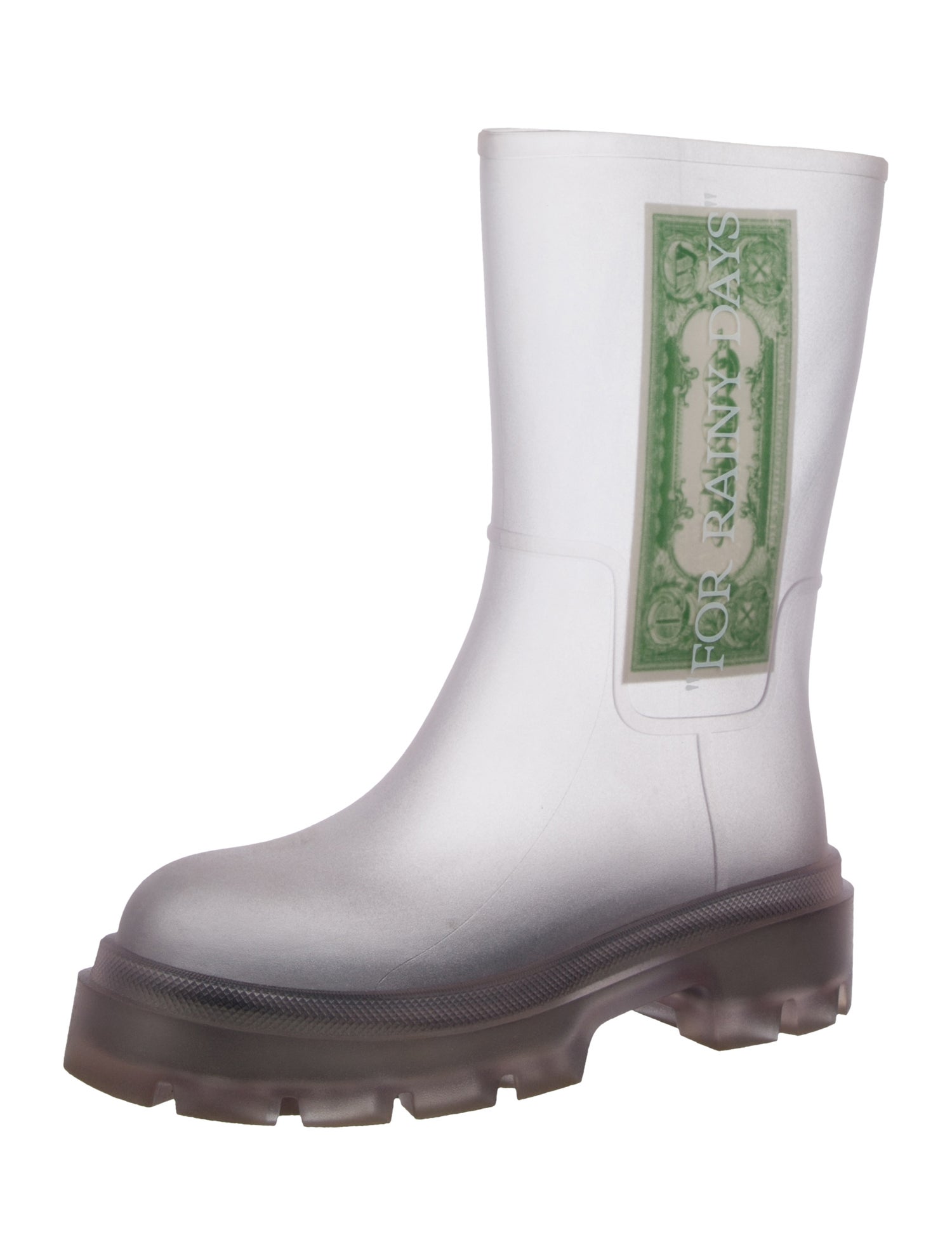 Off-White Reboot Dollar Rubber Rain Boots
