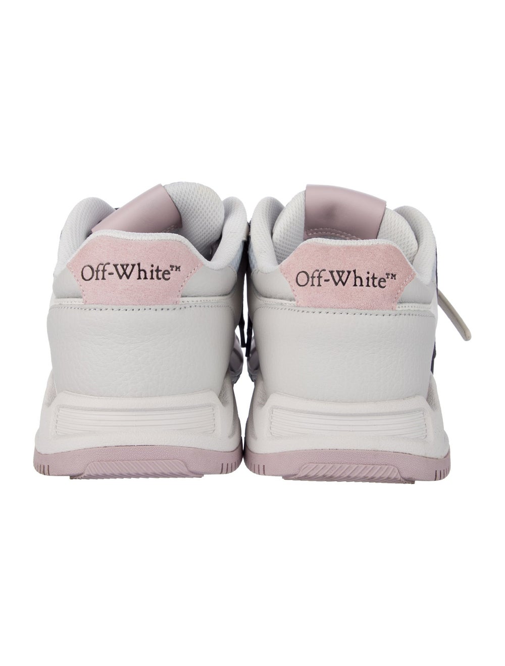 Off-White Leather Colorblock Pattern Sneakers - image 4