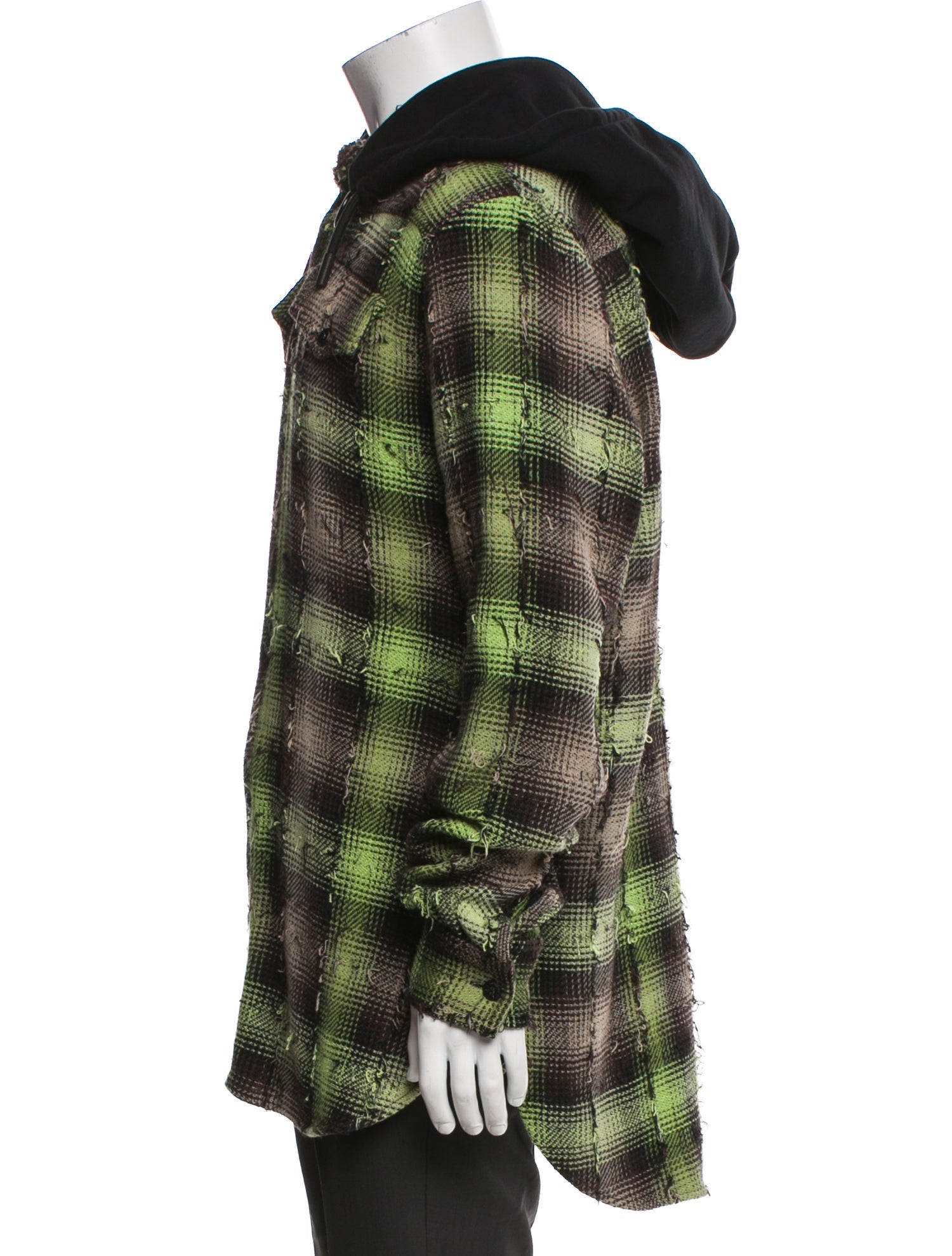 Off-White 2017 Hooded Flannel Jacket