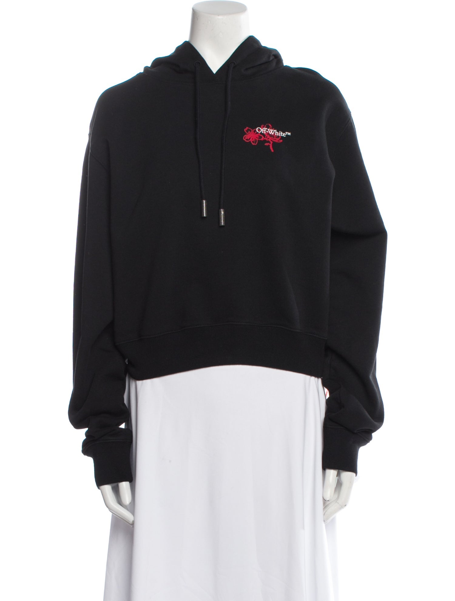 Off-White 2021 Chinese New Year Cropped Hooded Sweatshirt w/ Tags