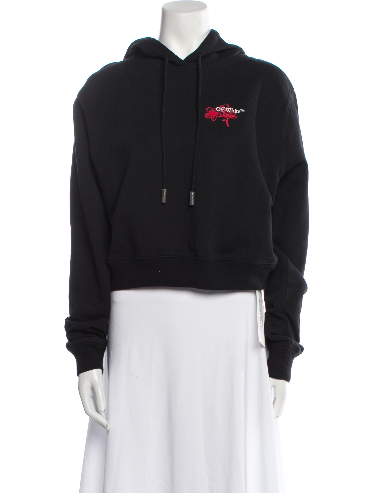 Off-White 2021 Chinese New Year Cropped Hooded Sweatshirt w/ Tags