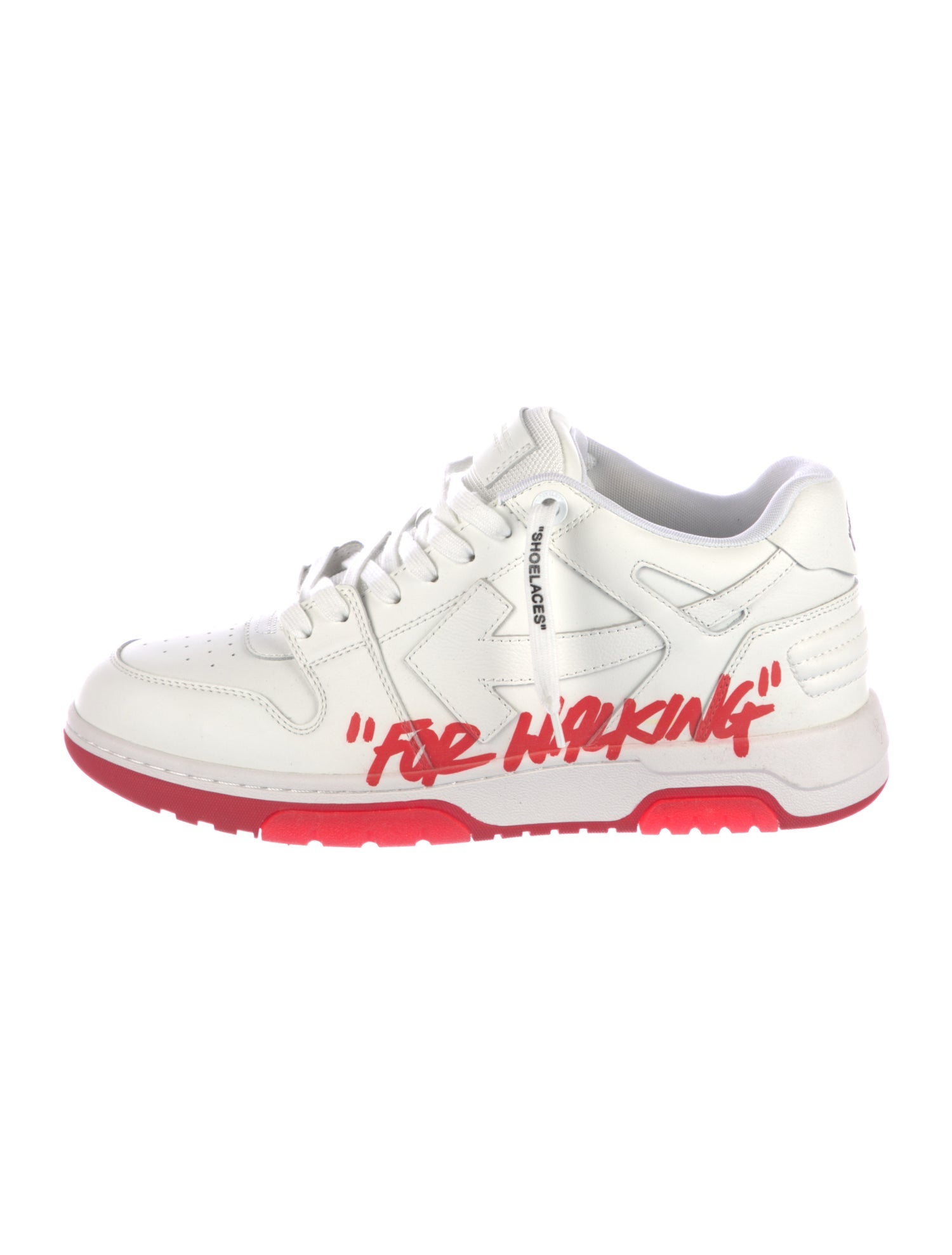 Off-White Leather Printed Sneakers