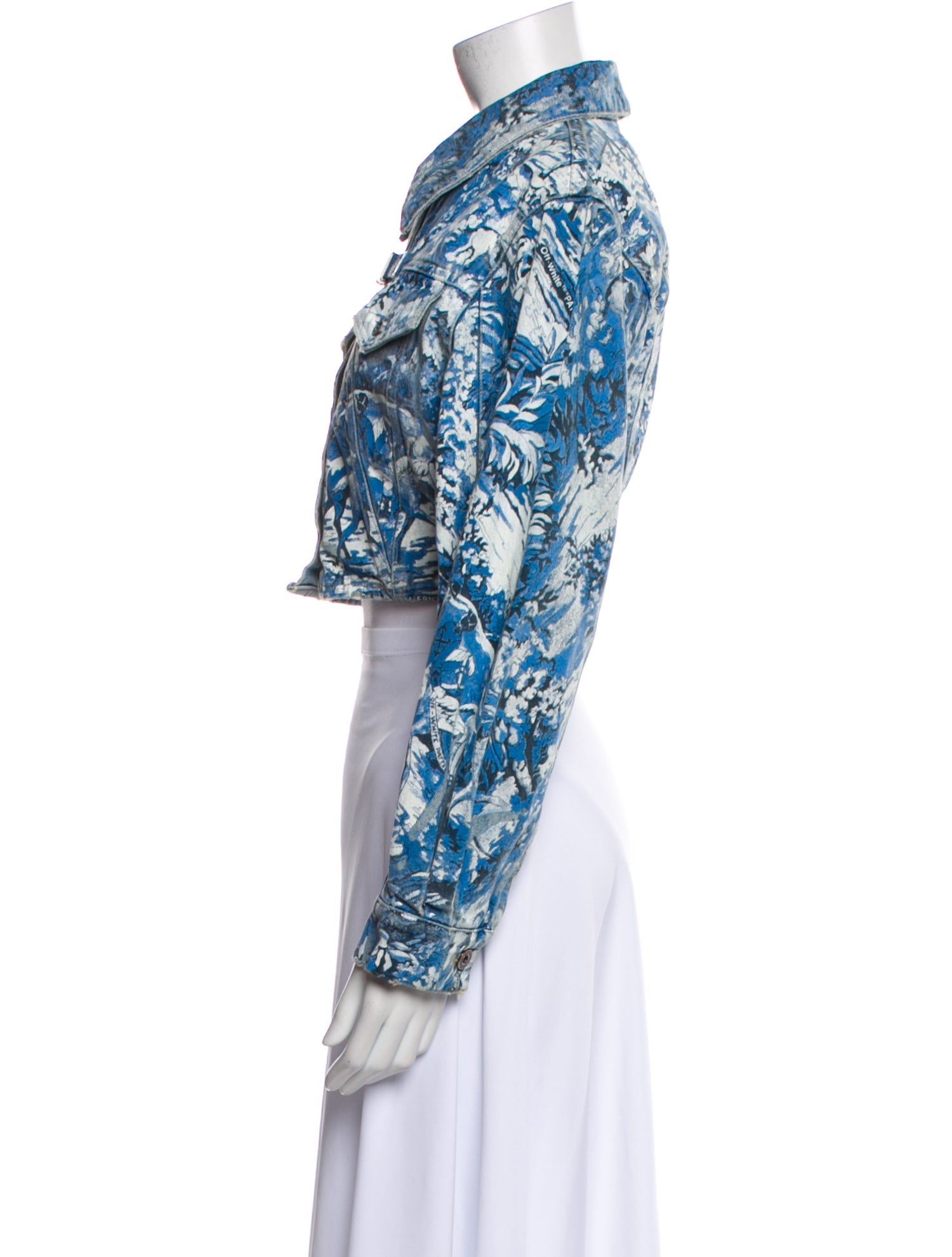 Off-White 2018 Floral Print Denim Jacket