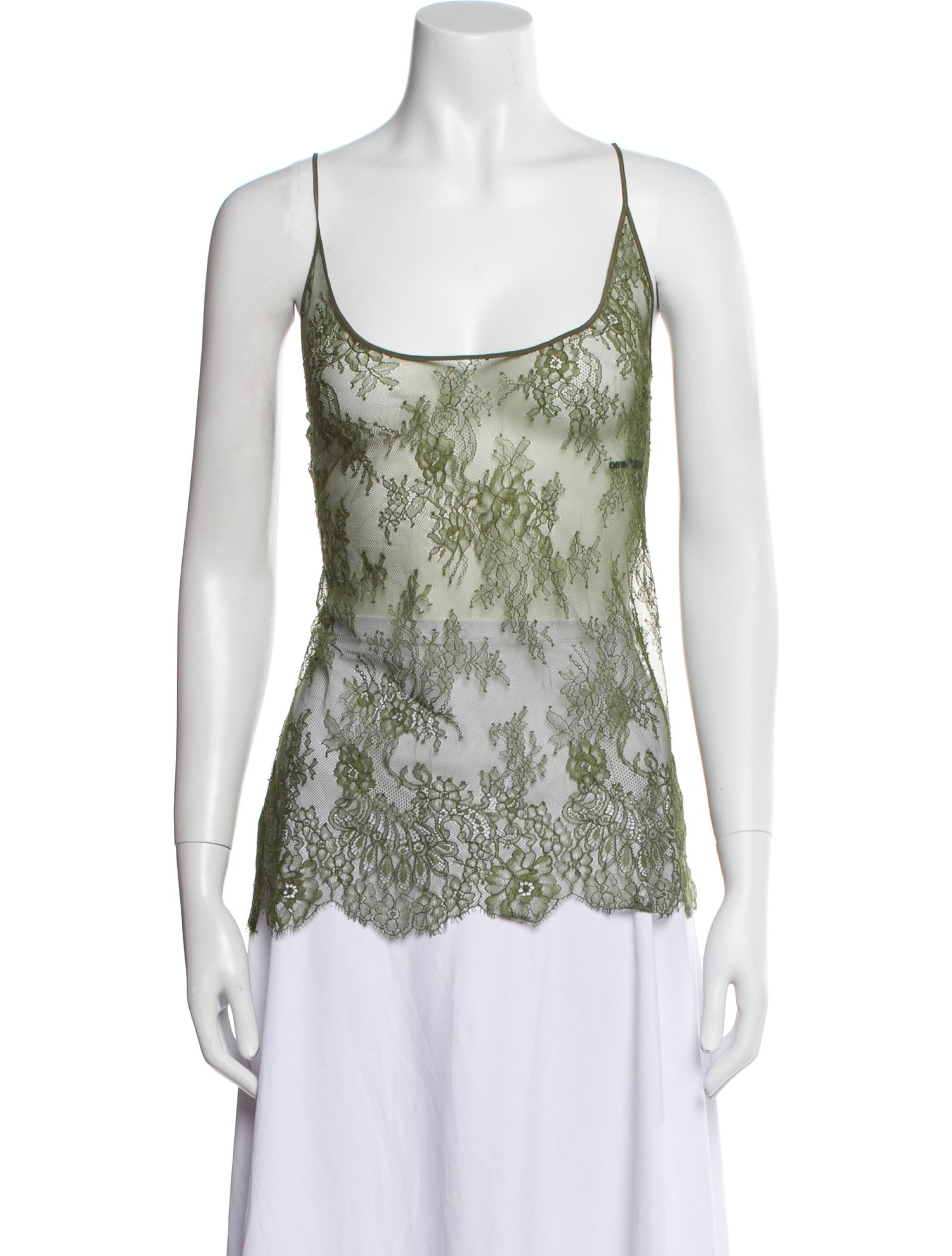 Off-White 2018 Lace Pattern Top