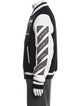 Off-White Leather Patterned Varsity Jacket