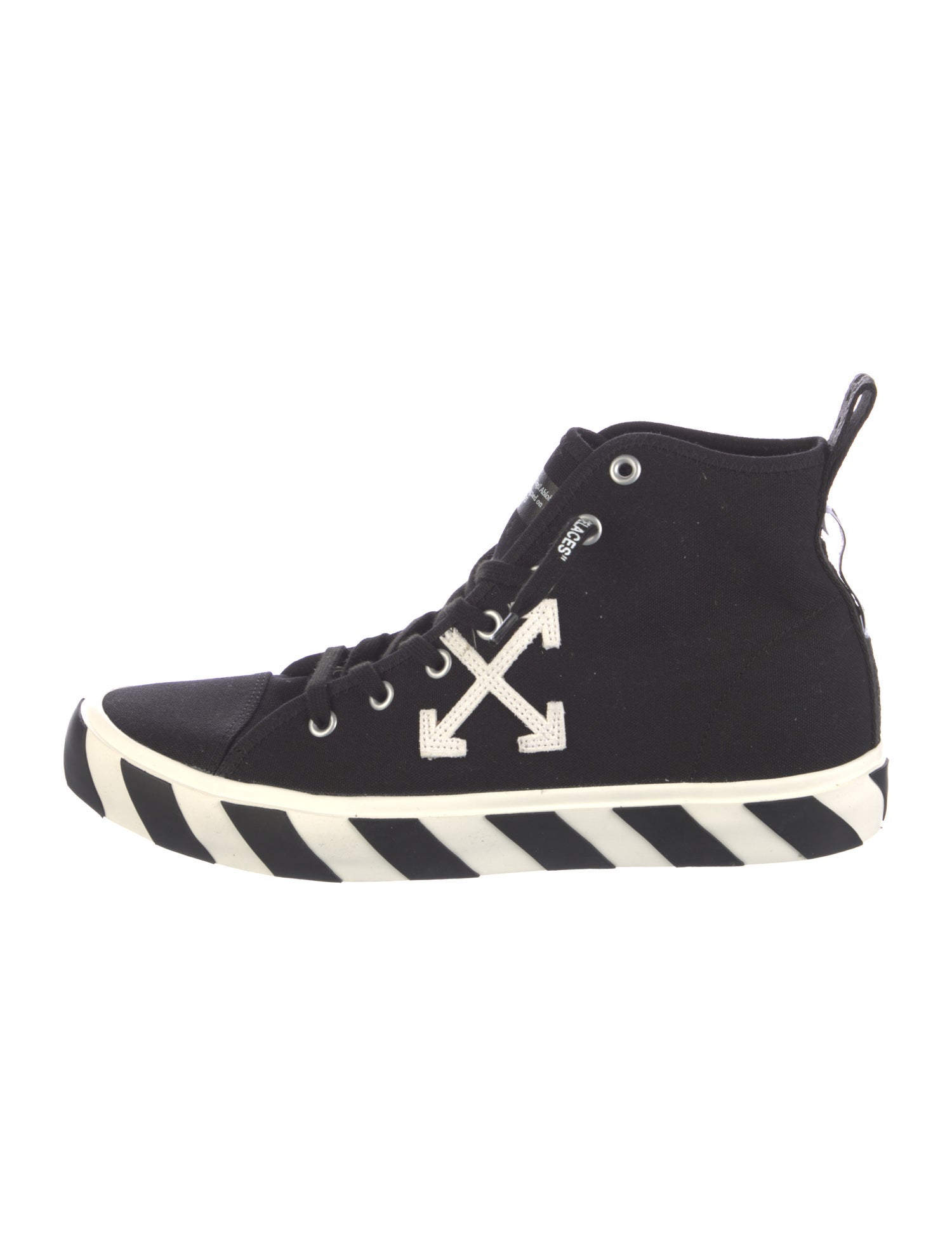 Off-White Canvas Printed Sneakers