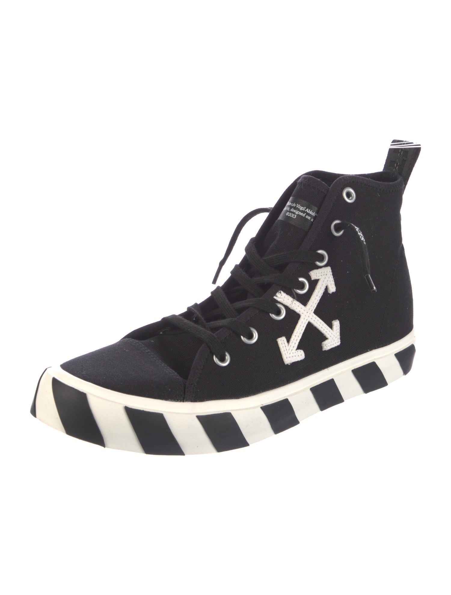 Off-White Canvas Printed Sneakers