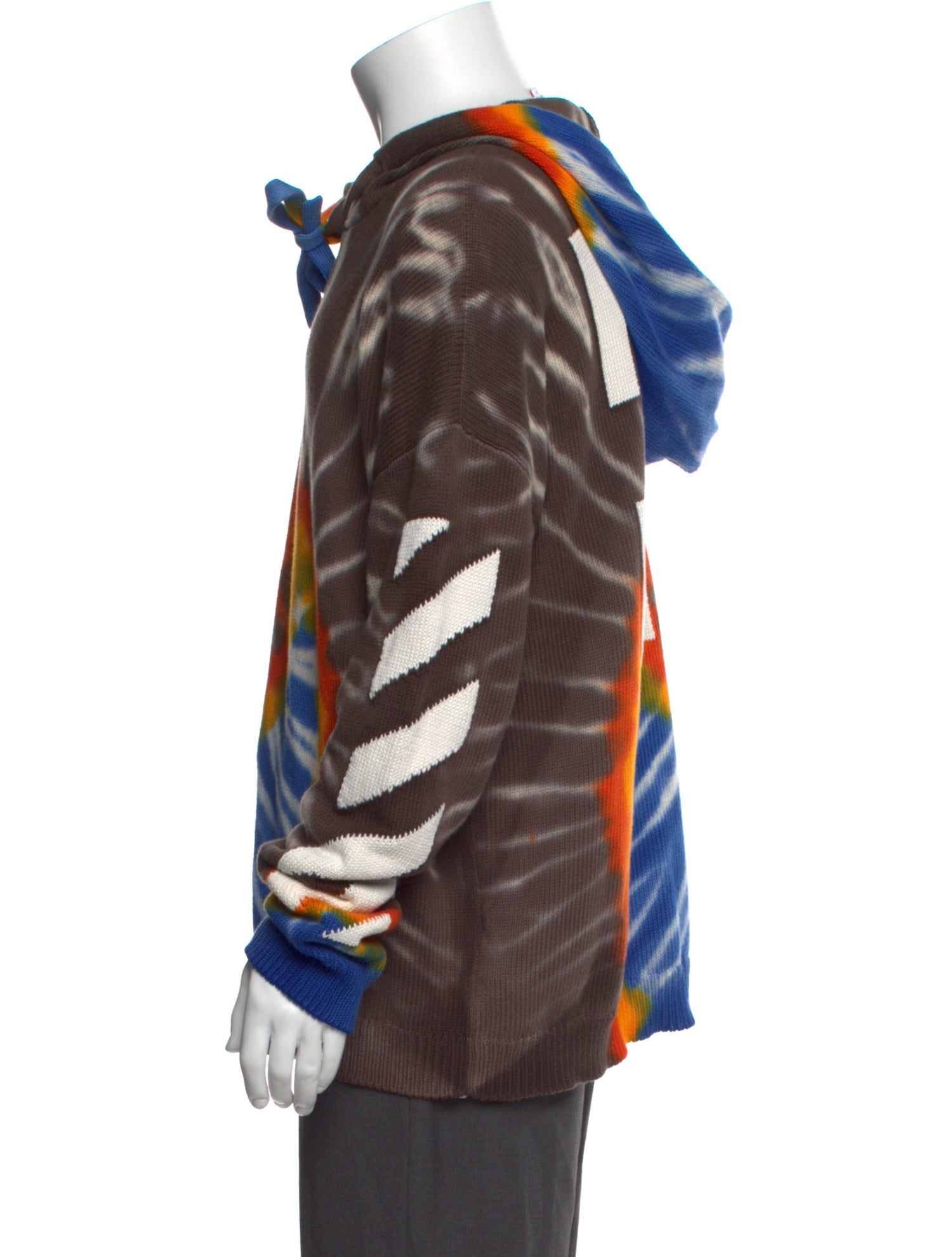 Off-White 2022 Diag Tie Dye Knit Hoodie