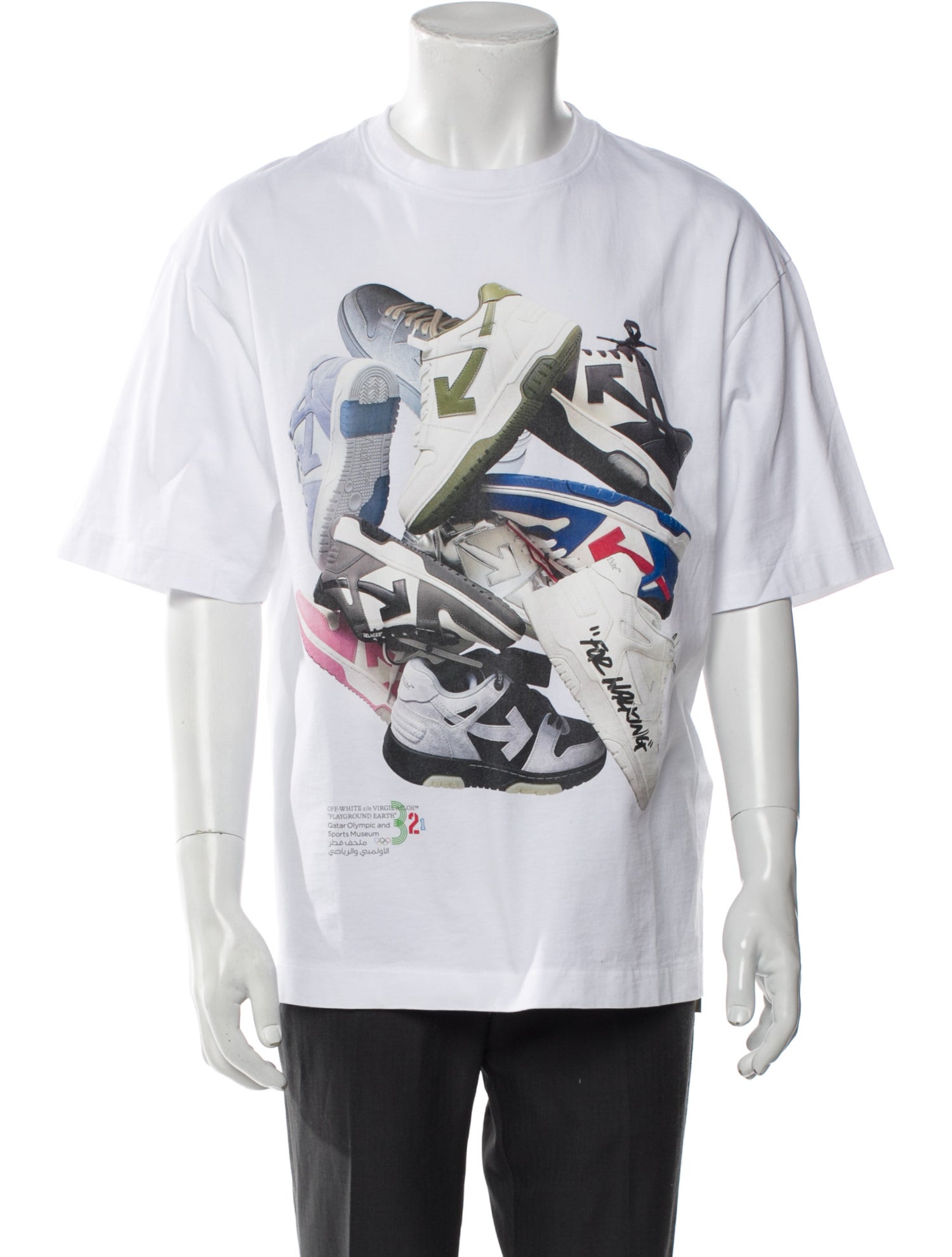 Off-White Graphic Print Crew Neck T-Shirt w/ Tags