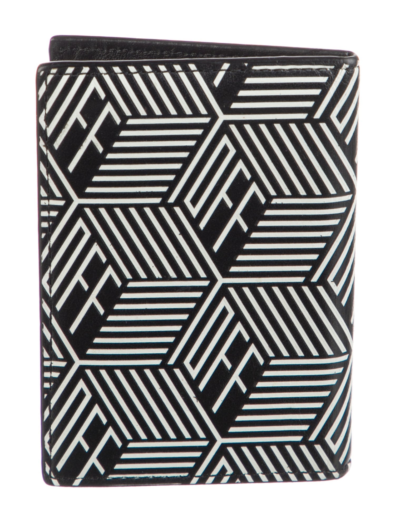 Off-White Leather Printed Compact Wallet