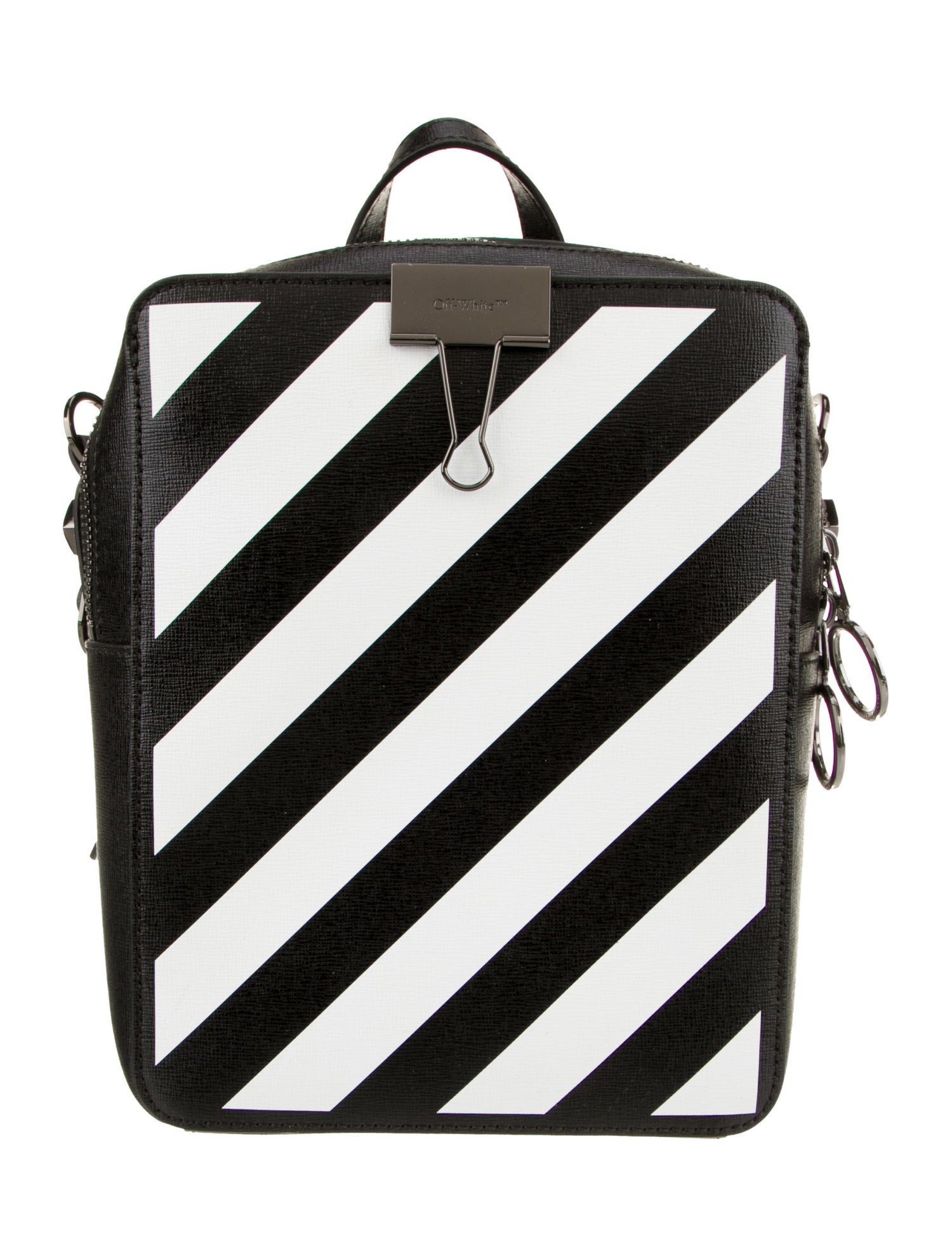 Off-White Leather Diagonals Binder